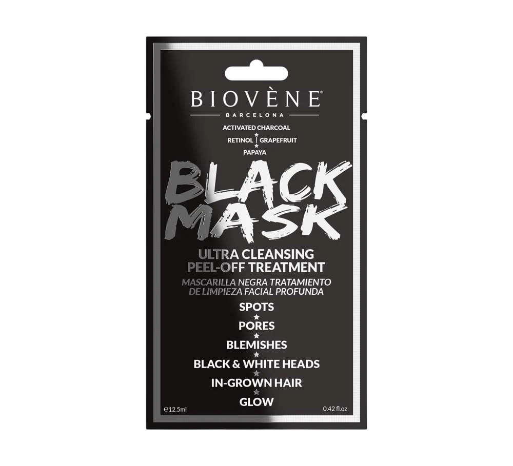 Biovene, Black Mask, Rengöring, Peel-Off Mask, För ansiktet, 12.5 ml