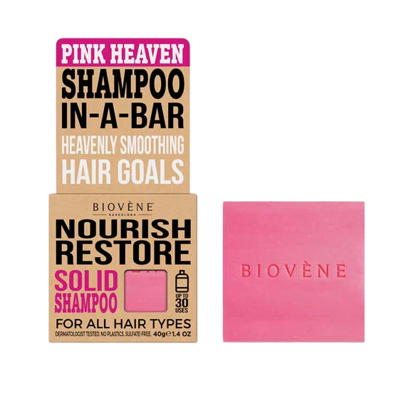 Biovene, Pink Heaven, Hårschampokaka, Näringsrik, 40 g