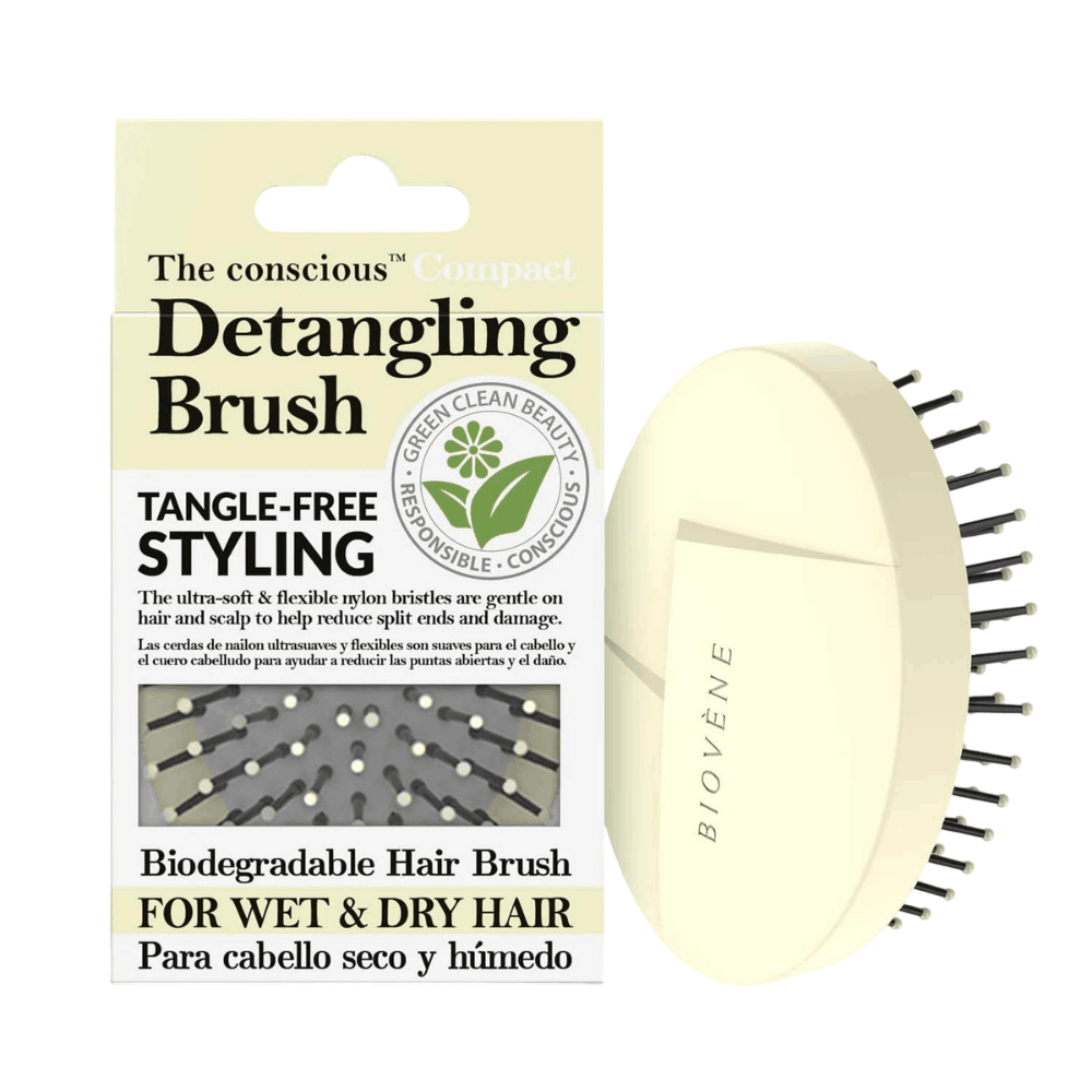 Biovene, The Conscious, Compact, Hårborste, Canary Yellow, För styling