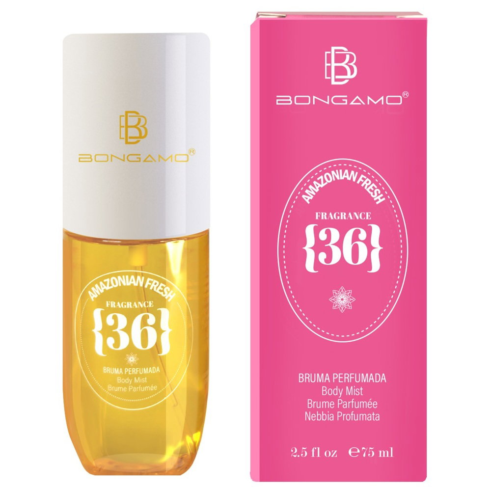 Bongamo, Amazonian Fresh 36, Uppfriskande, Kroppsspray, Blommig, 75 ml