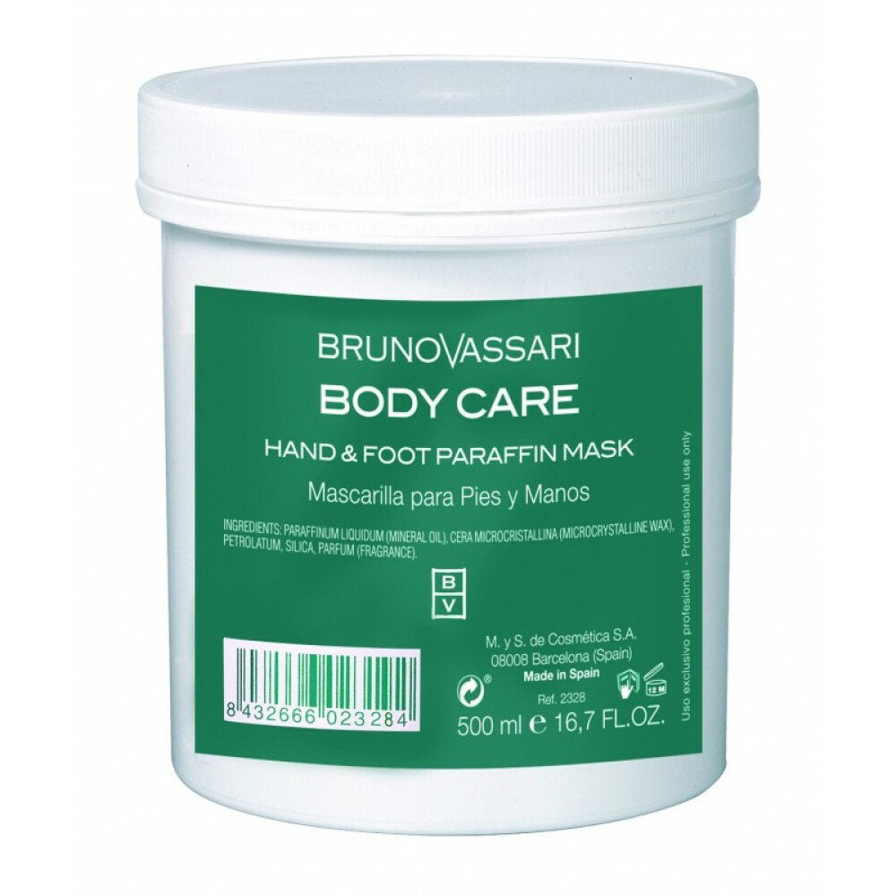 Bruno Vassari, Body Care, Paraffin, Återfuktande, Kroppsgelmask, För händer & fötter, 500 ml