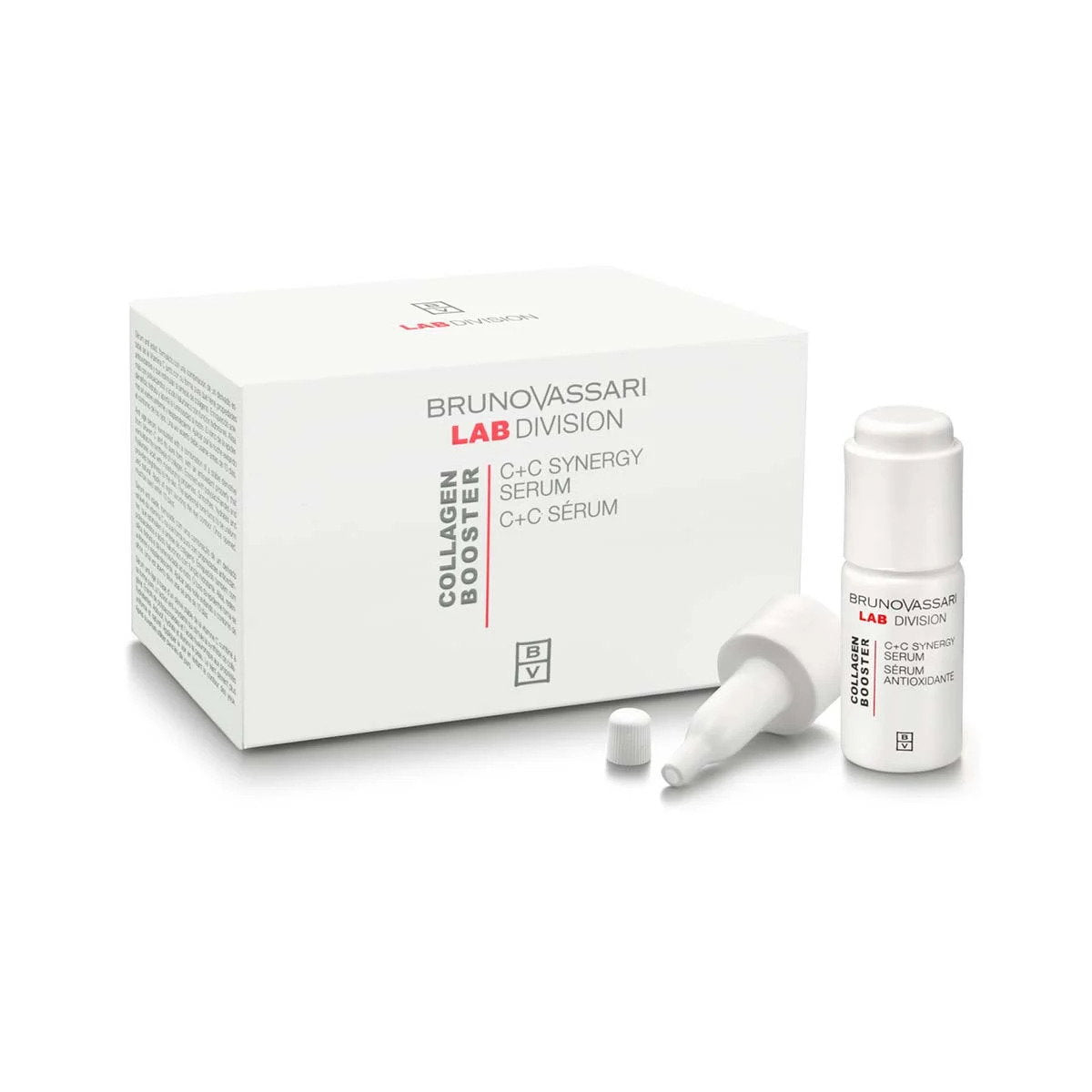 Set Trio, Bruno Vassari, Lab Division, Vitamin C, Anti-aging, Ampullbehandlingsserum, För åldrande, För ansiktet, För kvinnor, 3 st, 10 ml