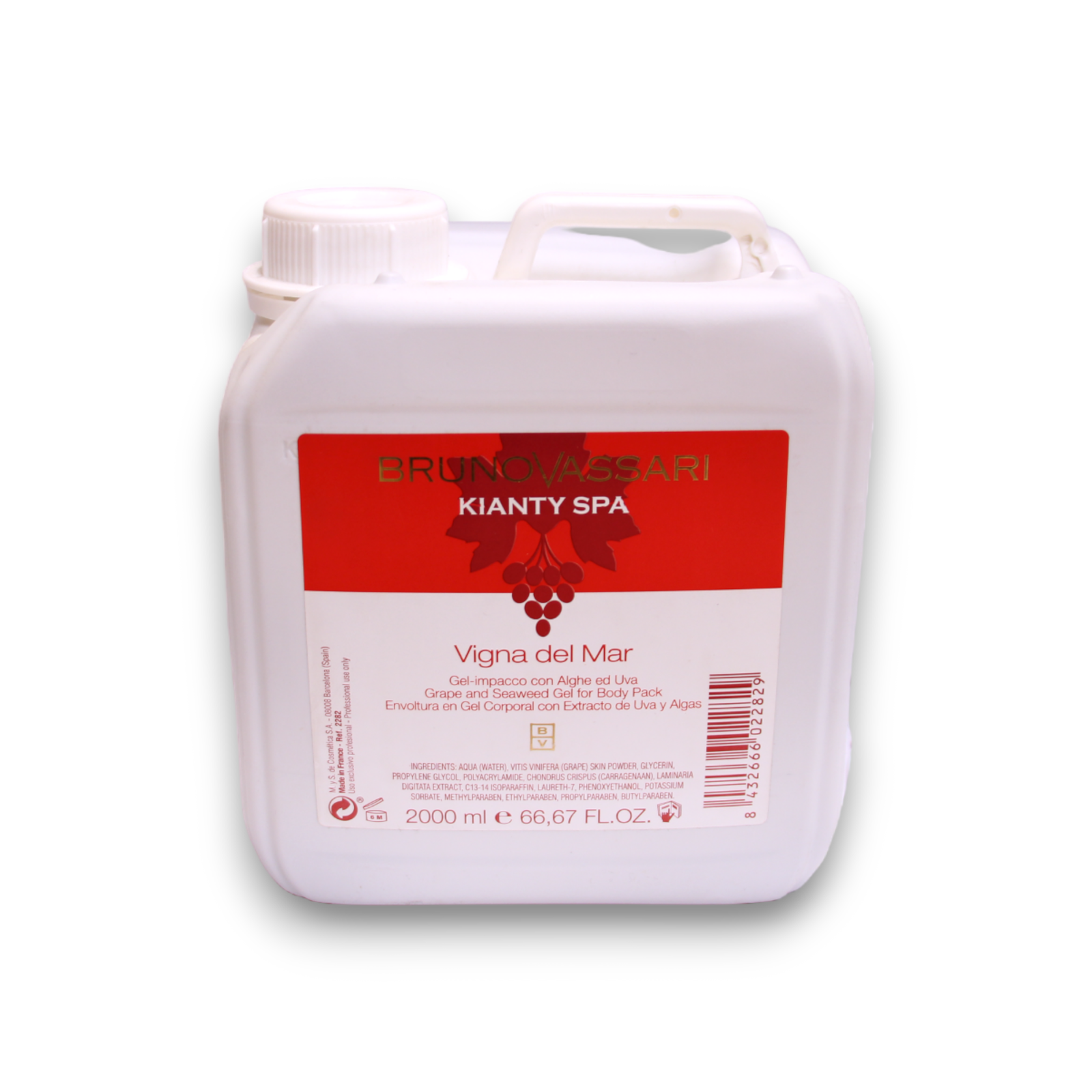 Bruno Vassari, Kianty SPA, Druva, Anticellulit, Kroppsgel, 2000 ml