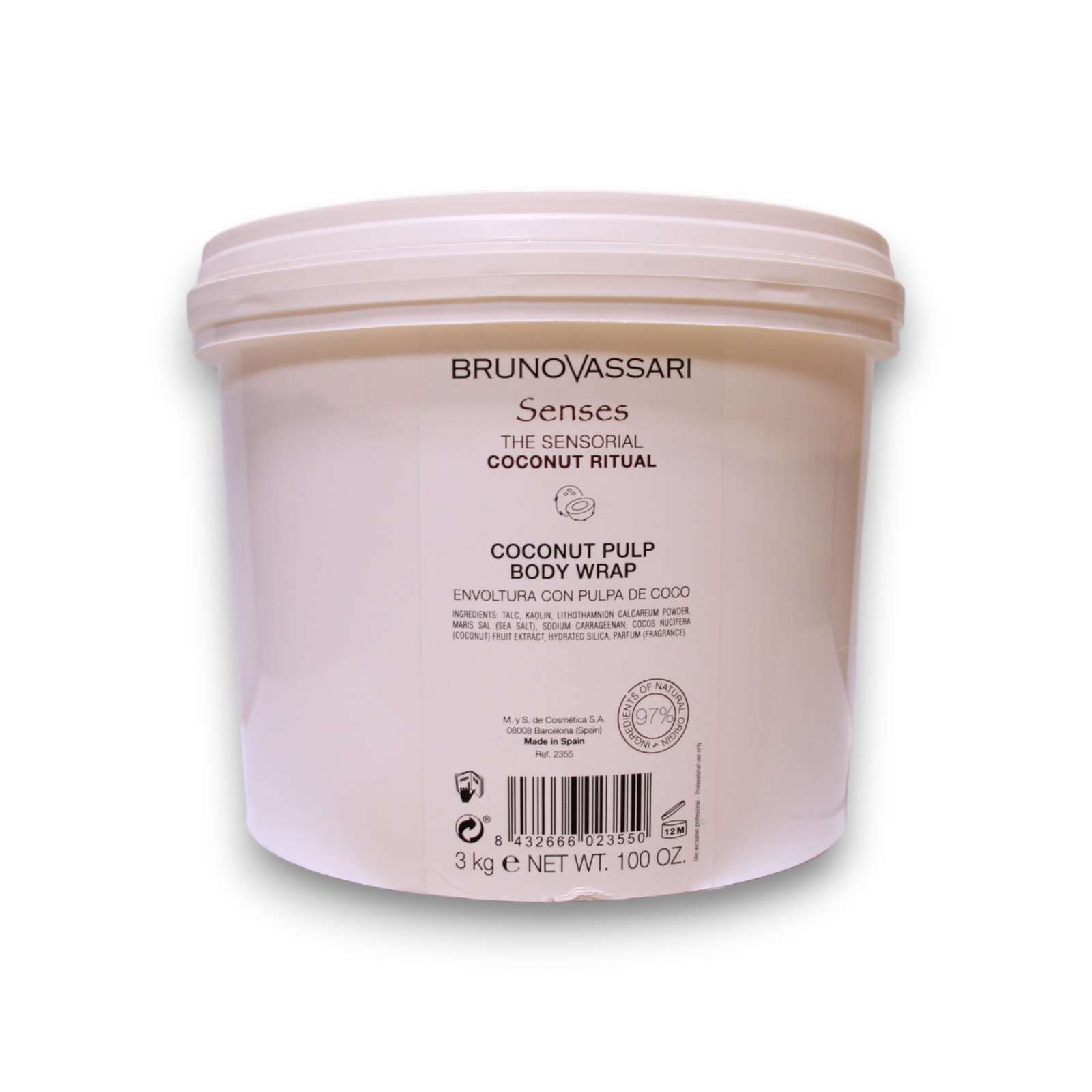 Bruno Vassari, Senses, Coconut, Exfoliating treatment, 3000 g