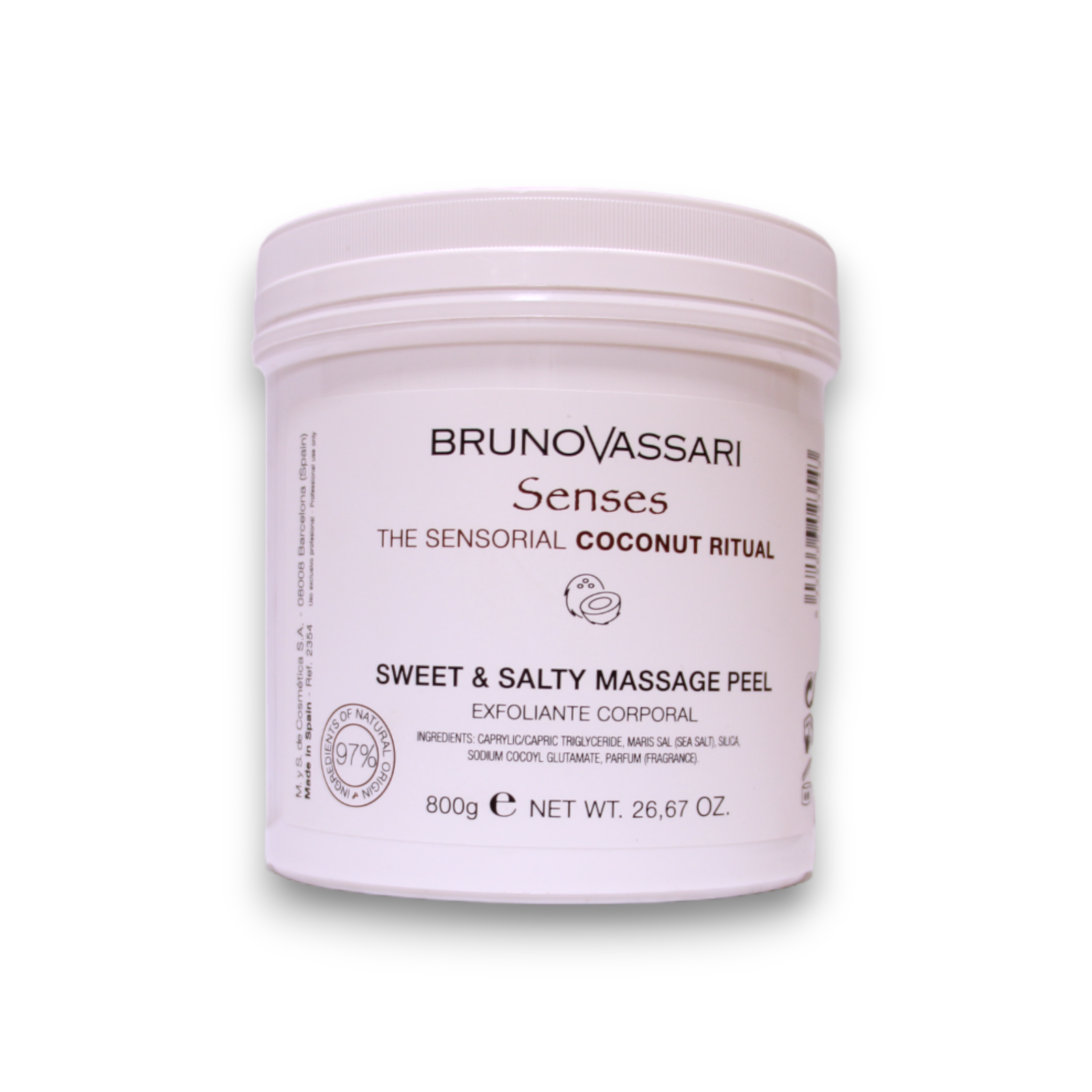 Bruno Vassari, Senses, Kokosolja, Exfolierande gel, 650 ml
