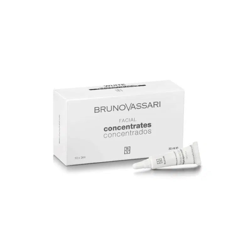 Set, Bruno Vassari, White, Vitgöring, Koncentrera, För ansiktet, 10 st, 3 ml