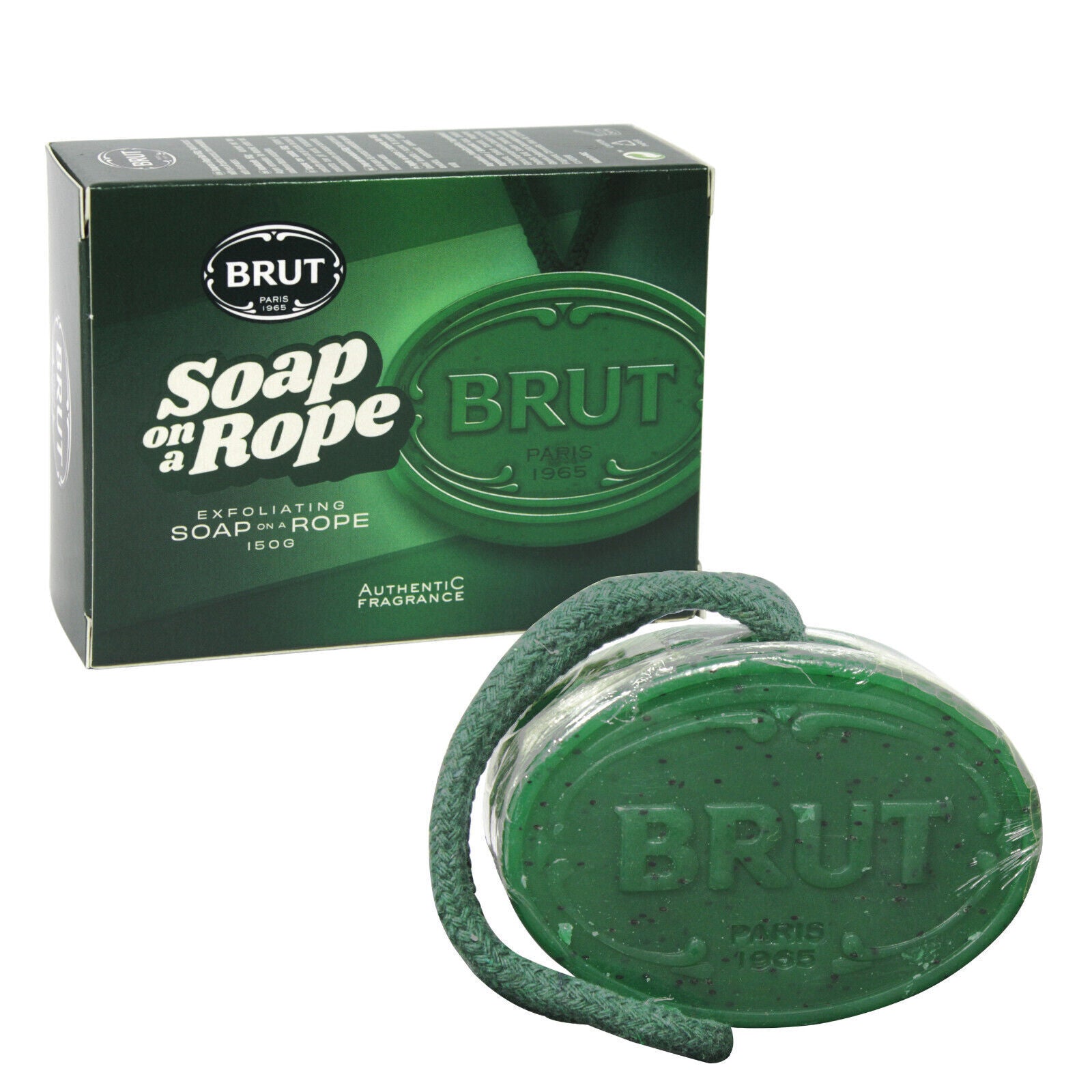 Brut, Soap On A Rope, Exfoliering, Tvålbar, 150 g
