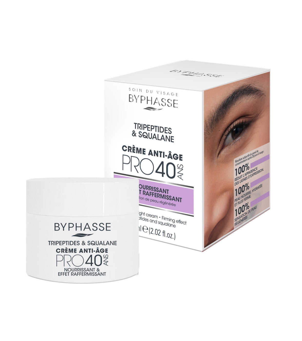 Byphasse, Anti Age PRO40, Fastställande och lyft, Grädde, För ansiktet, 60 ml
