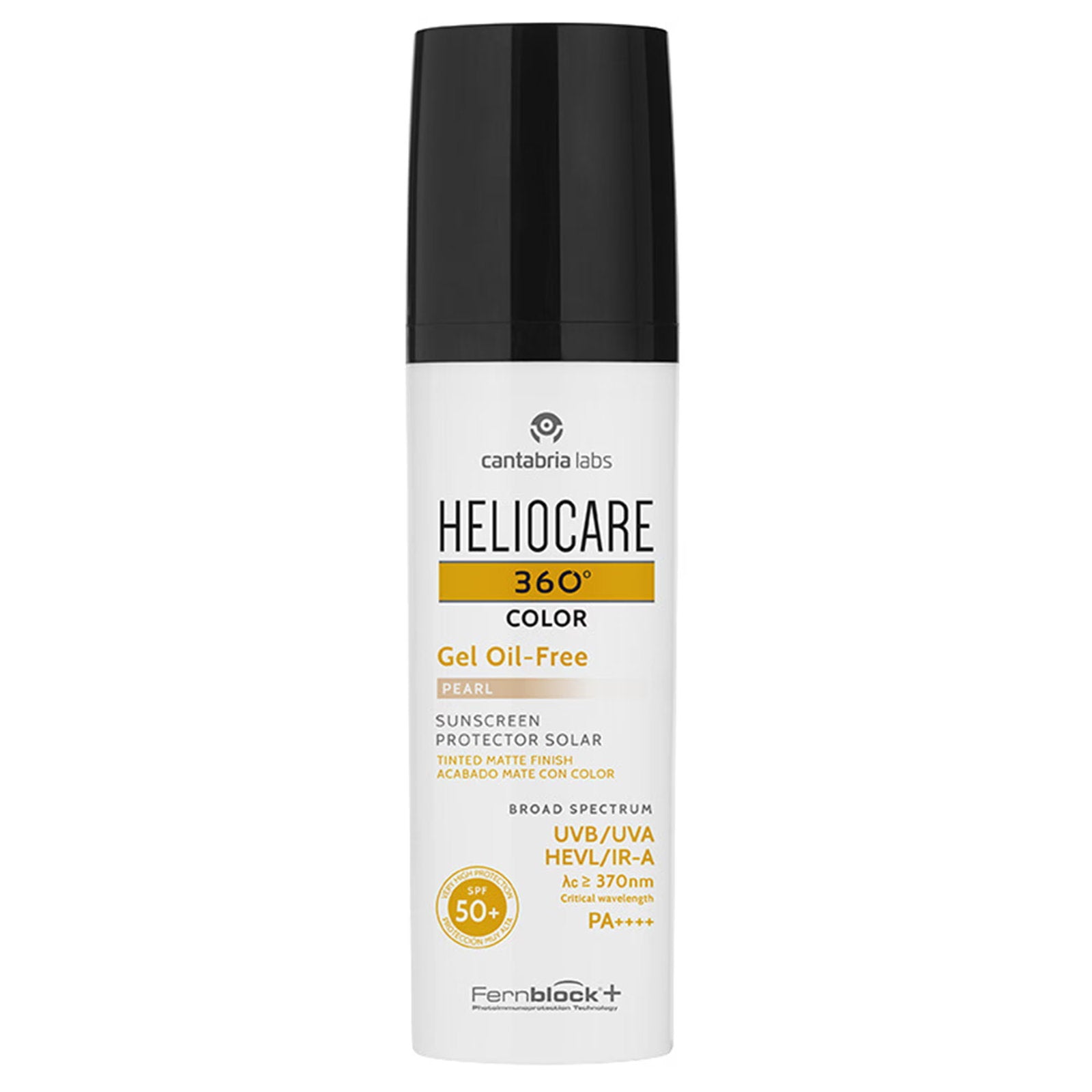 Cantabria Labs, Heliocare 360º Color, Färgpigment, Brun-utan-sol-aktivator, Solkräm gel, SPF 50+, 50 ml