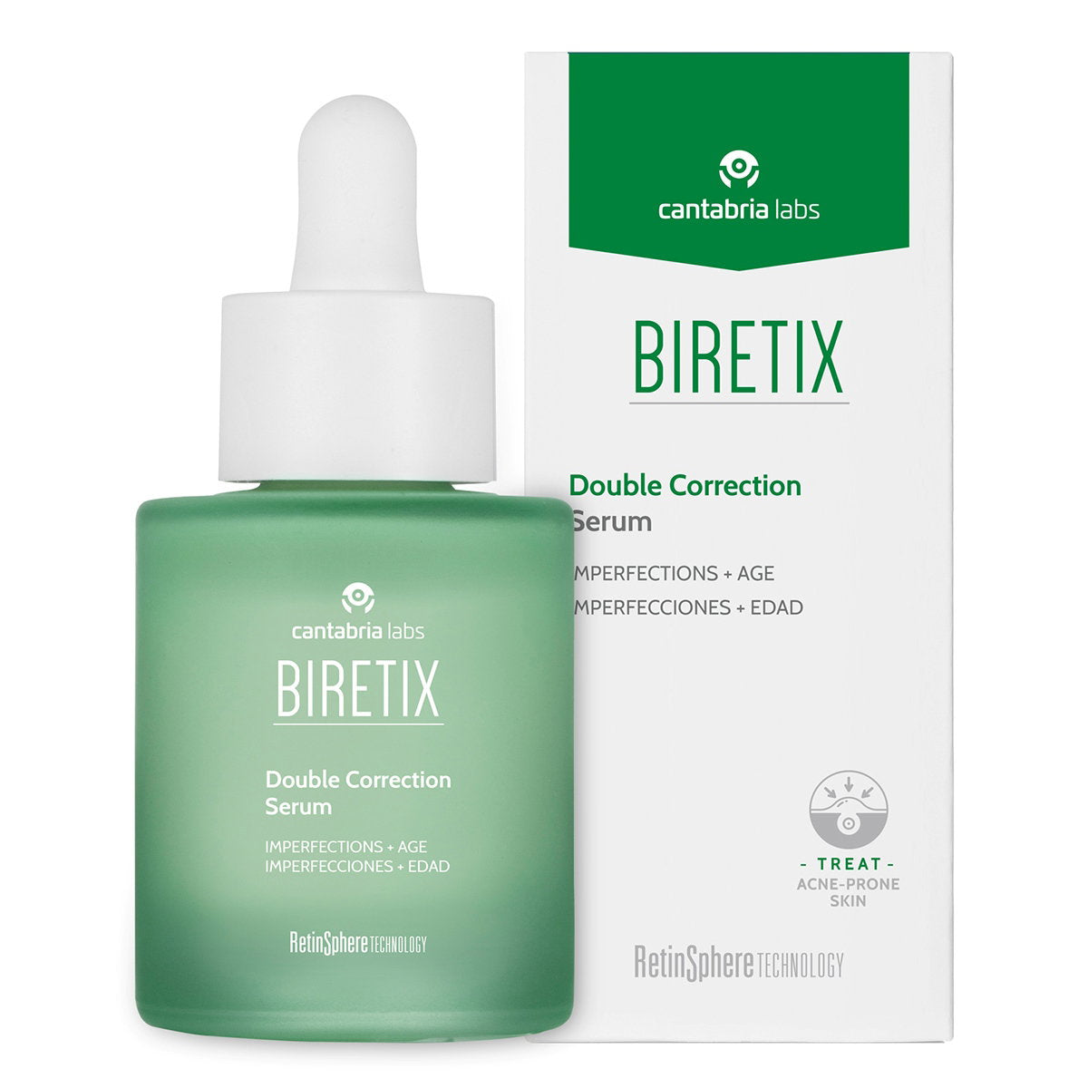 Cantabria Labs, Biretix Double Correction, Mot Ojämnheter, Serum, För ansiktet, 30 ml