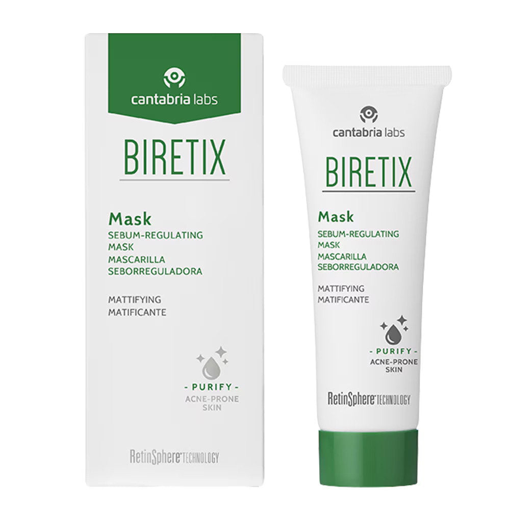 Cantabria Labs, Biretix, Sebumreglerande, Kräm mask, För ansiktet, 25 g