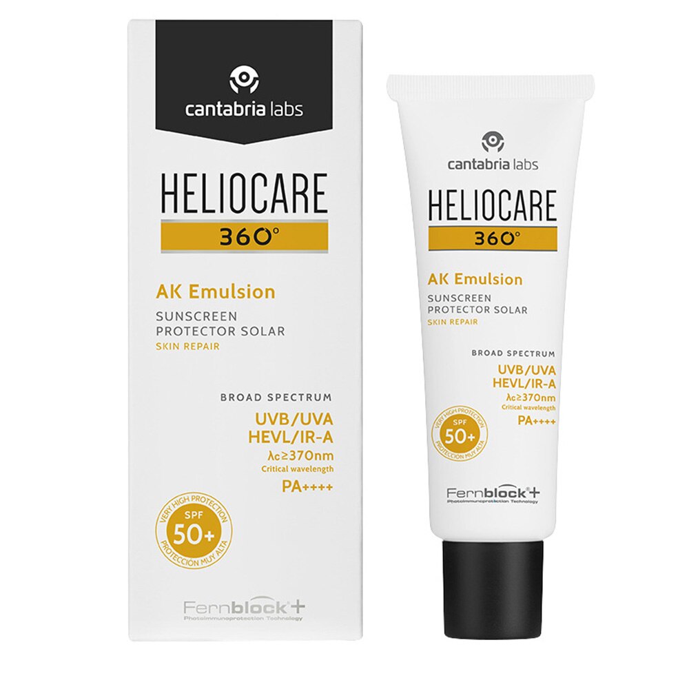 Cantabria Labs, Heliocare 360º, UV-skydd, Dagligen, Emulsion, För ansiktet, SPF50+, 50 ml