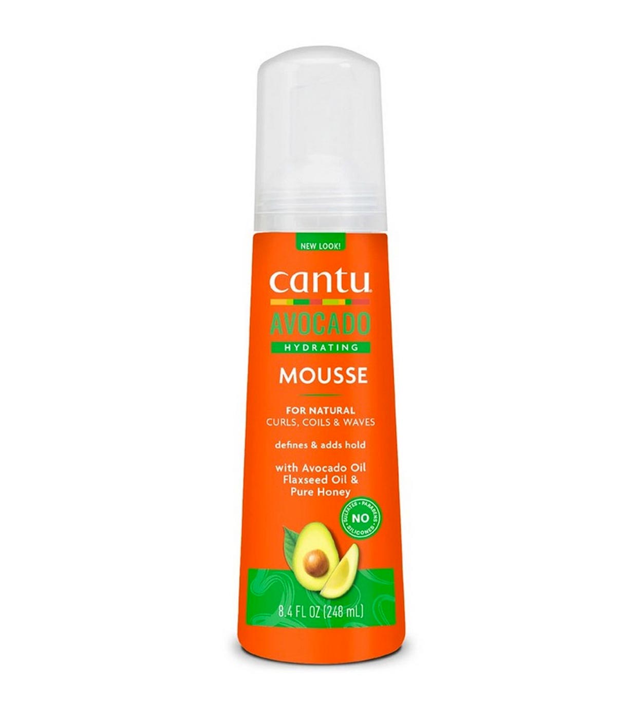 Cantu, Avocado, Avokadoolja, Hårstylingsmousse, Definition och kontroll, Lätt stadga, 248 ml