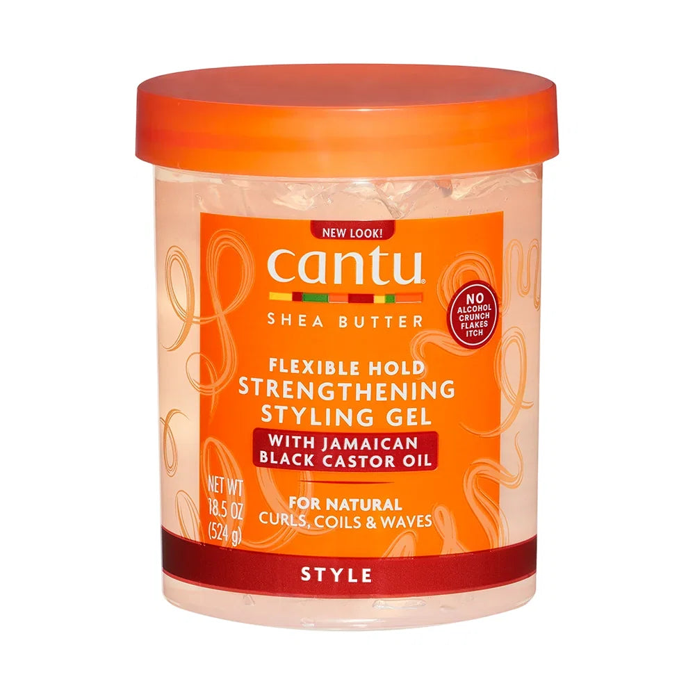 Cantu, Shea Butter, Hårstylingsgel, Stärkande, Flexibelt grepp, 524 ml