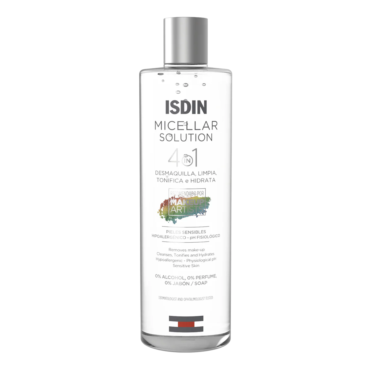 Isdin, 4 In 1, Rengöring och toning, Micellärt vatten, Alla hudtyper, 400 ml