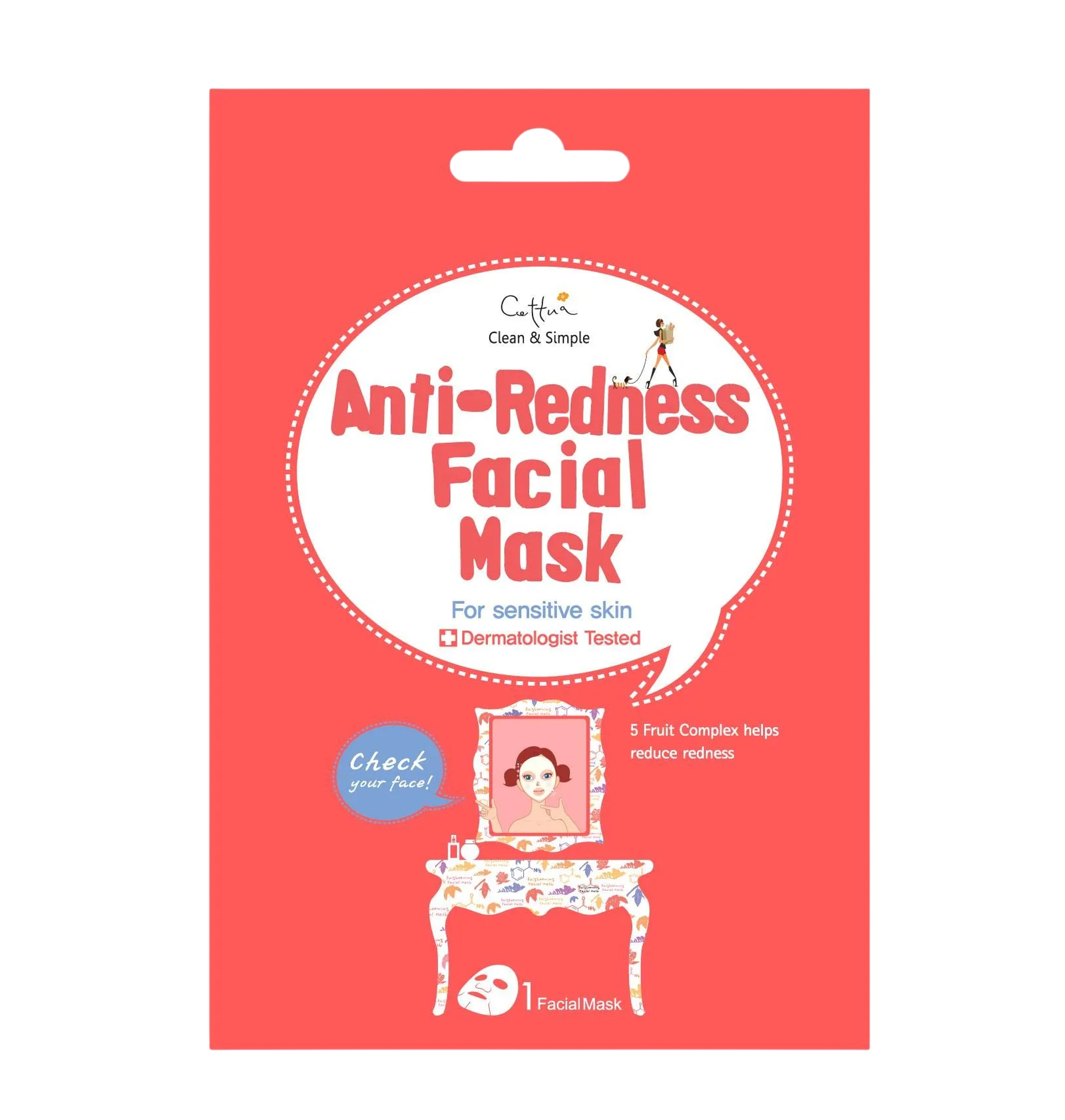 Cettua, Cettua, Mot rodnad, Ansiktsmask, För ansiktet, 20 g