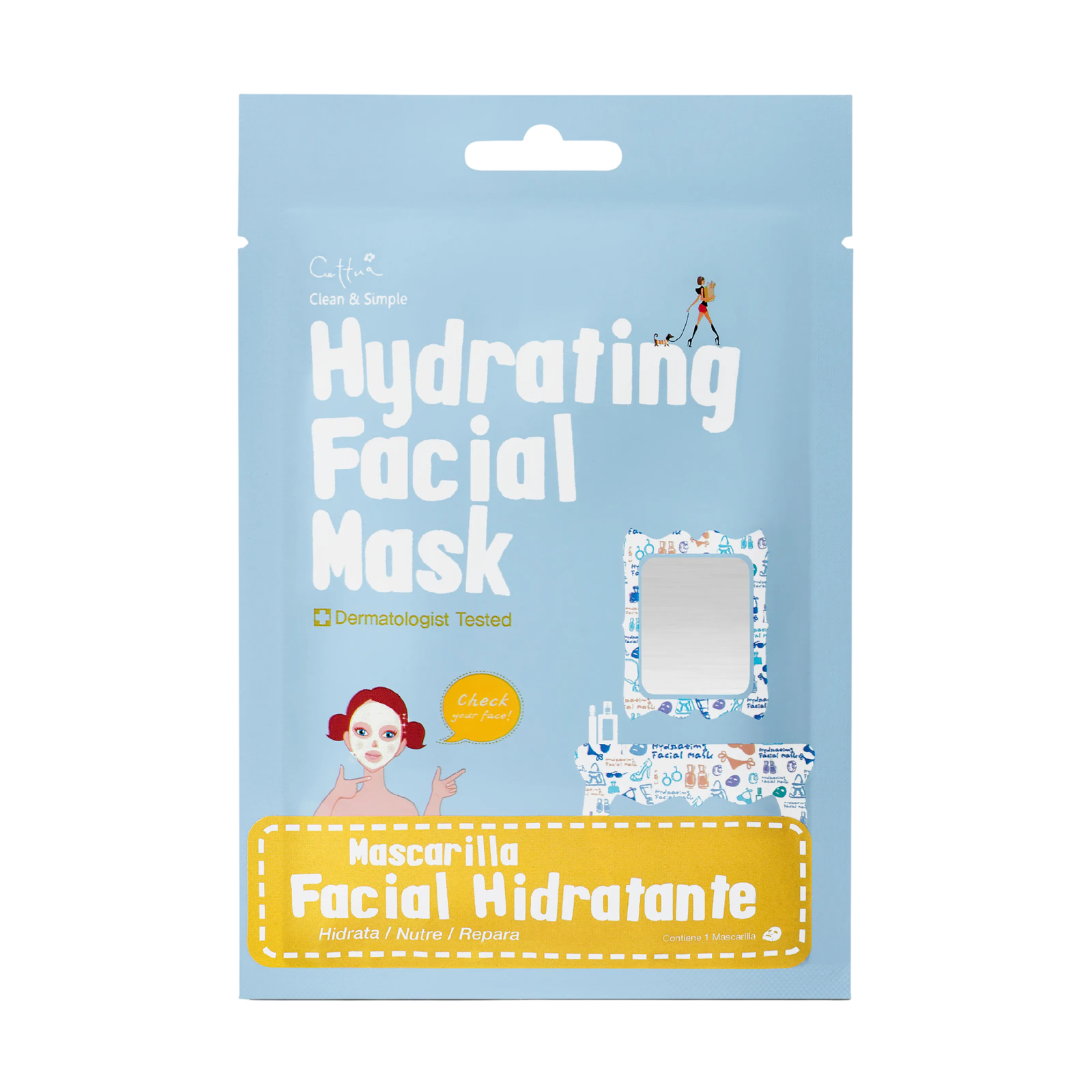 Cettua, Cettua, Återfuktande, Ansiktsmask, För ansiktet, 20 g