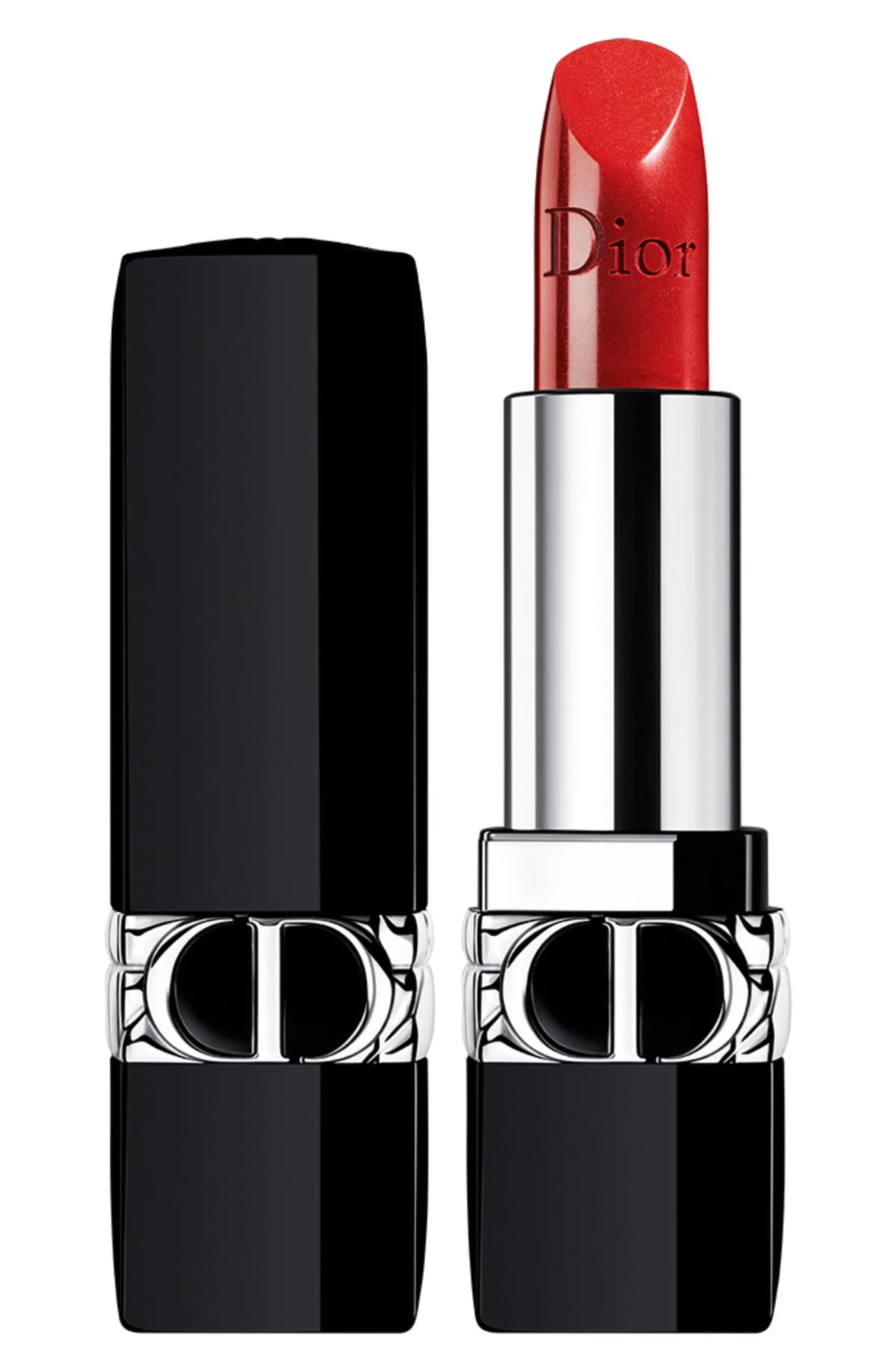Christian Dior, Couture Colour, Metallic, Krämigt läppstift, 999, Röd, Påfyllningsbar, 3.5 g