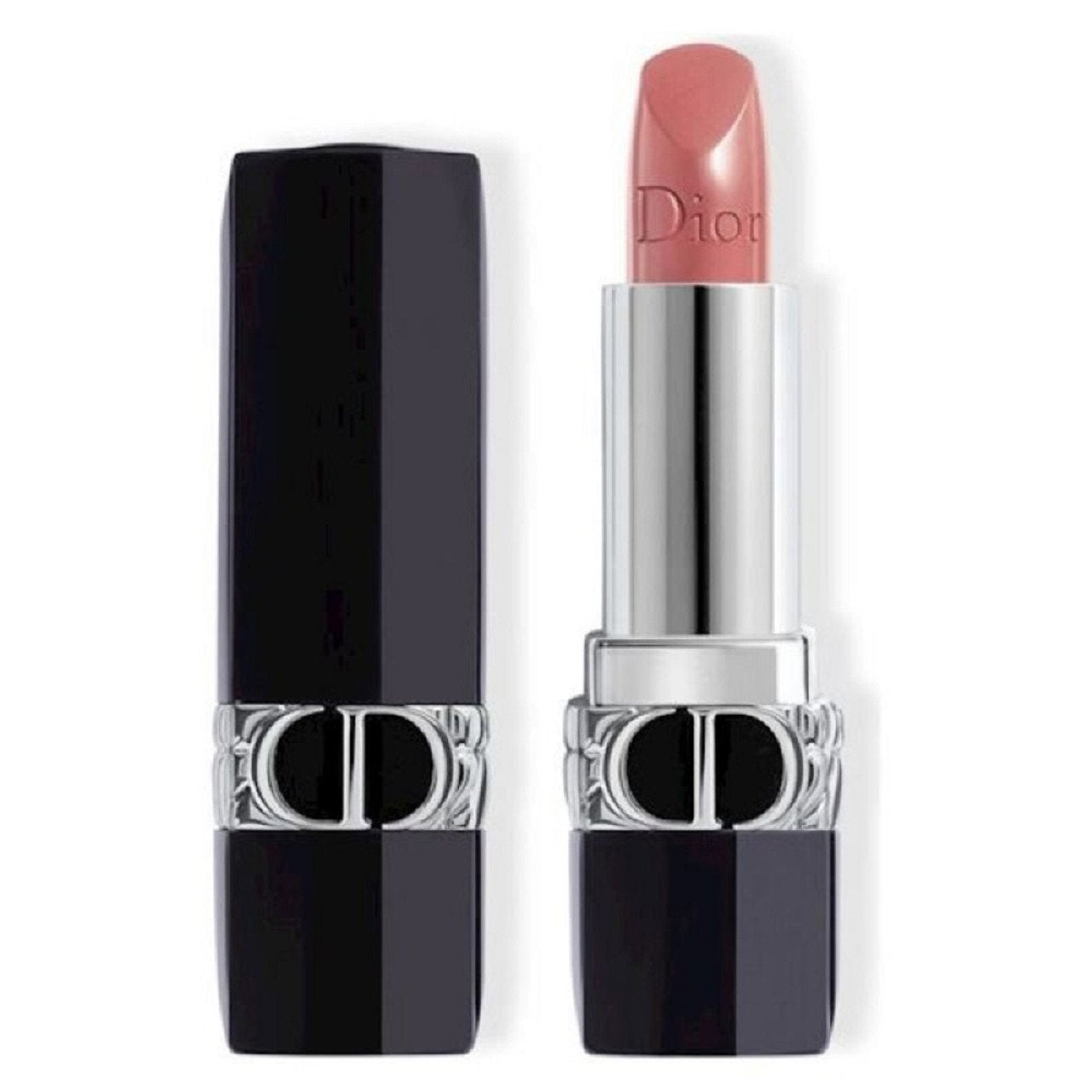 Christian Dior, Dior Rouge, Jojoba, Satinfinish, Krämigt läppstift, 100, Naken look, Påfyllningsbar, 3.5 g