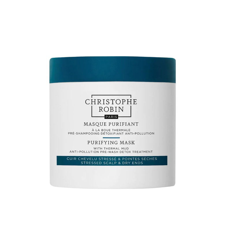 Christophe Robin, Purifying, Termiskt lera, Hårbehandlingskräm mask, För avgiftning, 250 ml