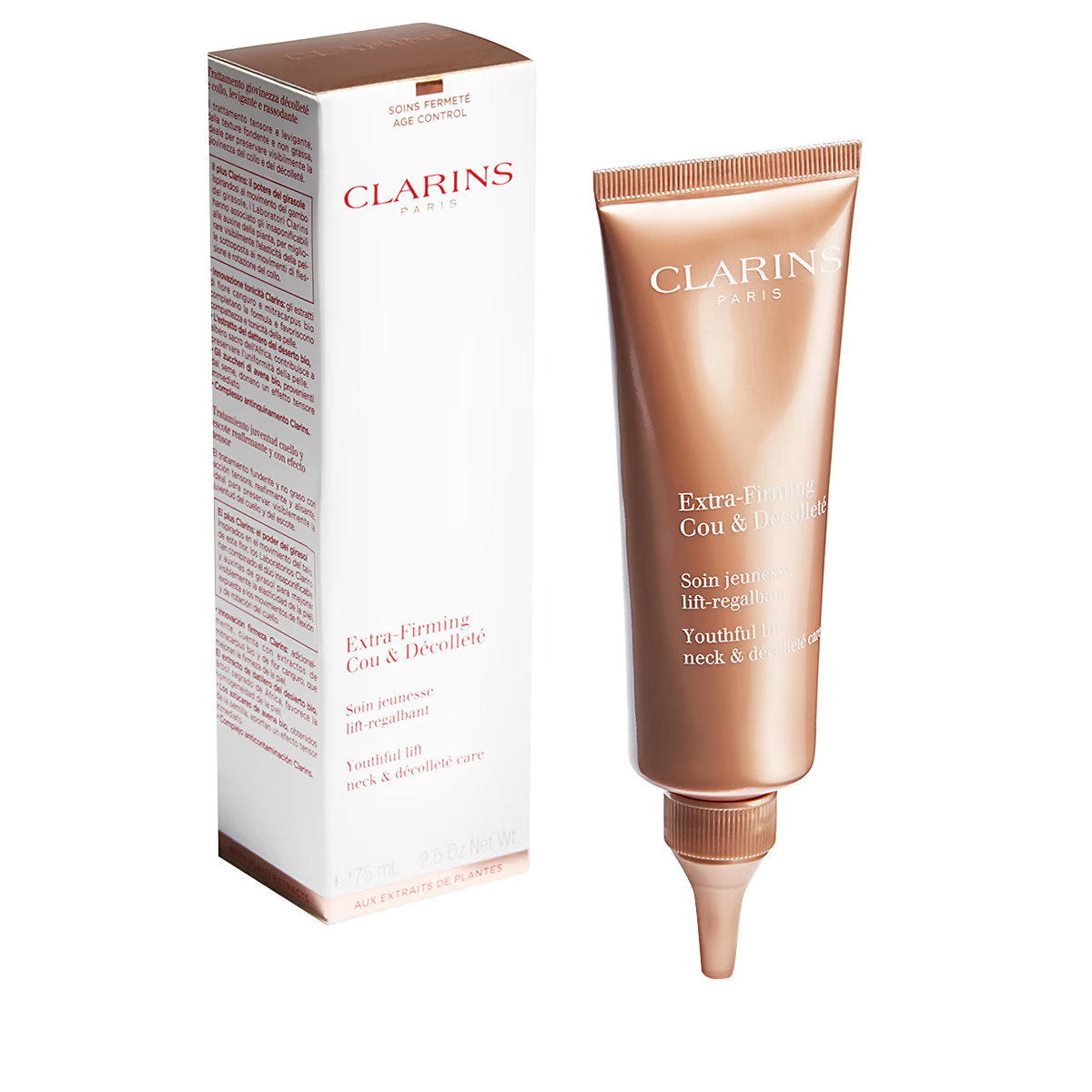 Clarins, Extra-Firming, Växtextrakt, Lyft, Morgon och natt, Grädde, För hals & dekolletage, 75 ml
