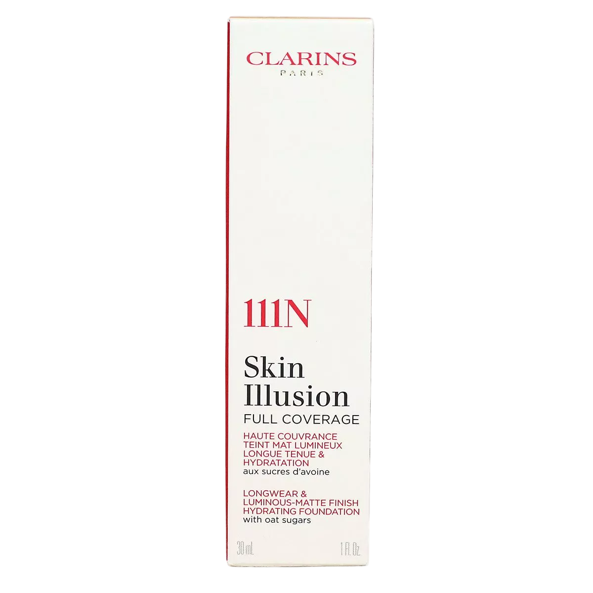Clarins, Skin Illusion, Full täckning, Flytande foundation, 111N, 30 ml