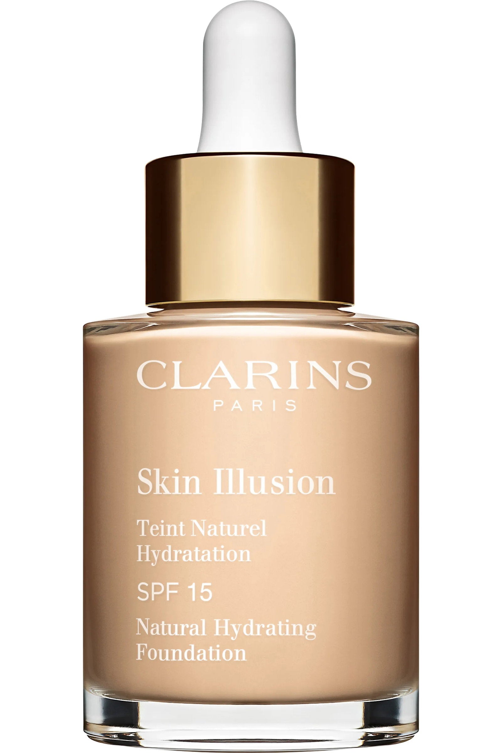 Clarins, Skin Illusion, Hydrating, Liquid Foundation, 108,5, Cashew, SPF 15, 30 ml