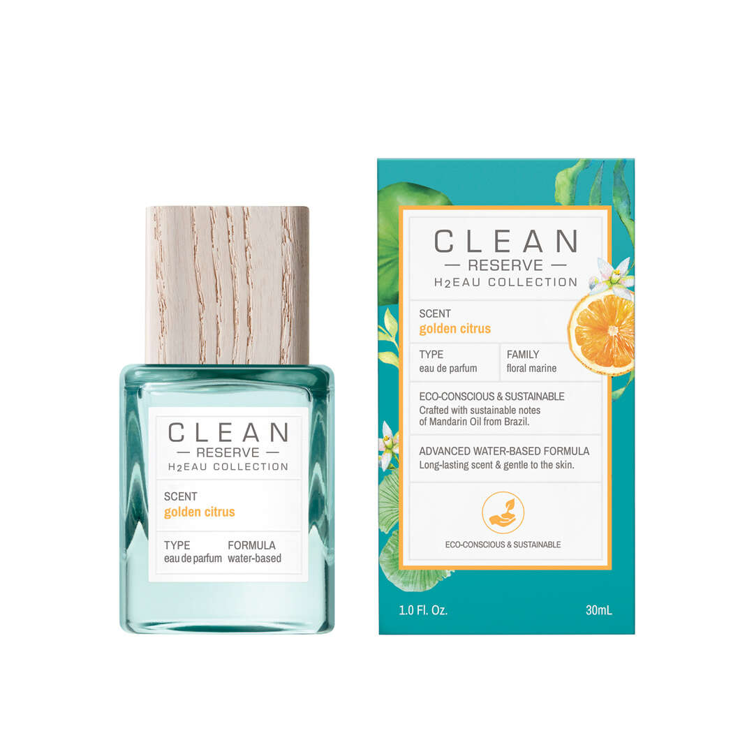 Clean, H2Eau Golden Citrus, Parfymvatten, Unisex, 30 ml