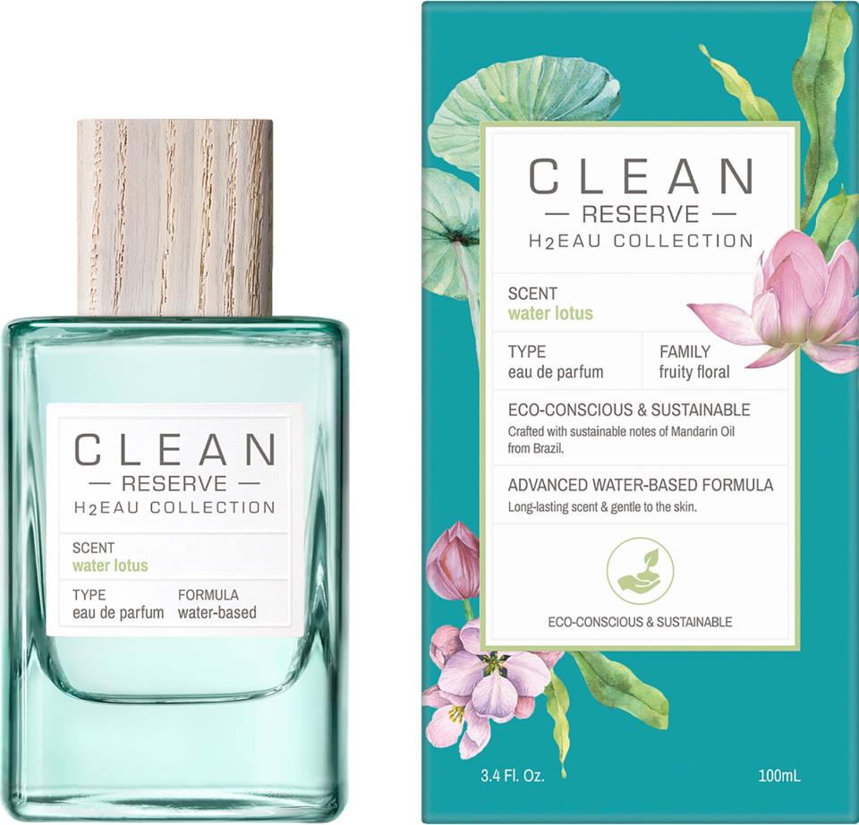 Clean, H2Eau Water Lotus, Parfymvatten, För kvinnor, 100 ml
