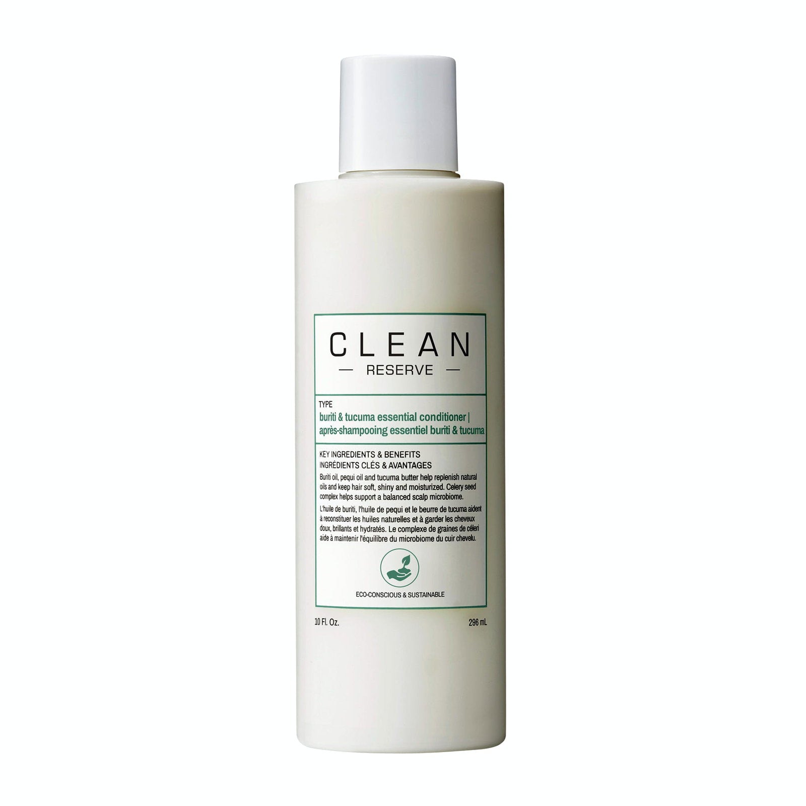 Clean, Reserve, Buriti och Tucuma, Hårbalsam, Återfuktande, 296 ml