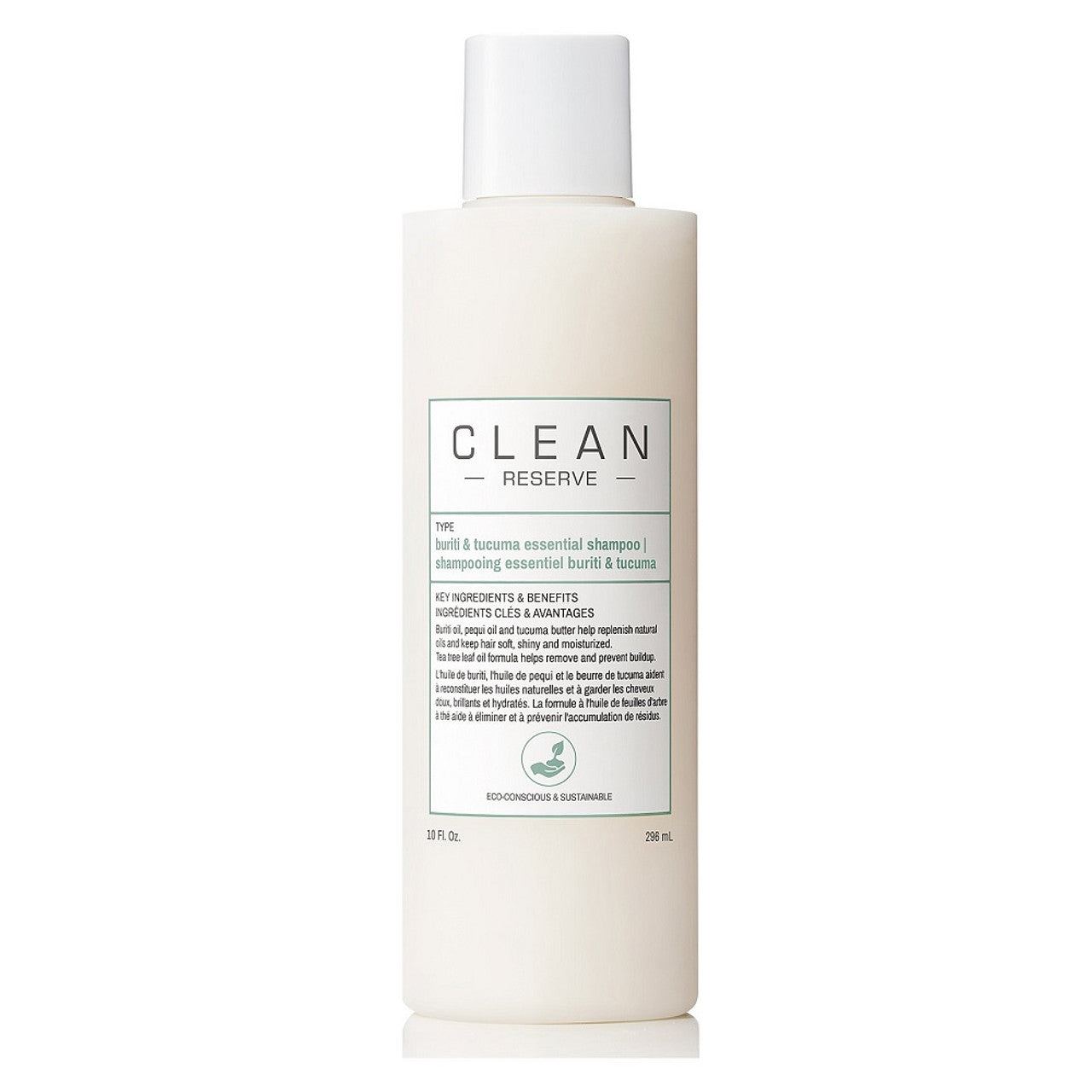 Clean, Reserve, Buriti och Tucuma, Hårschampo, För återfuktning, 296 ml