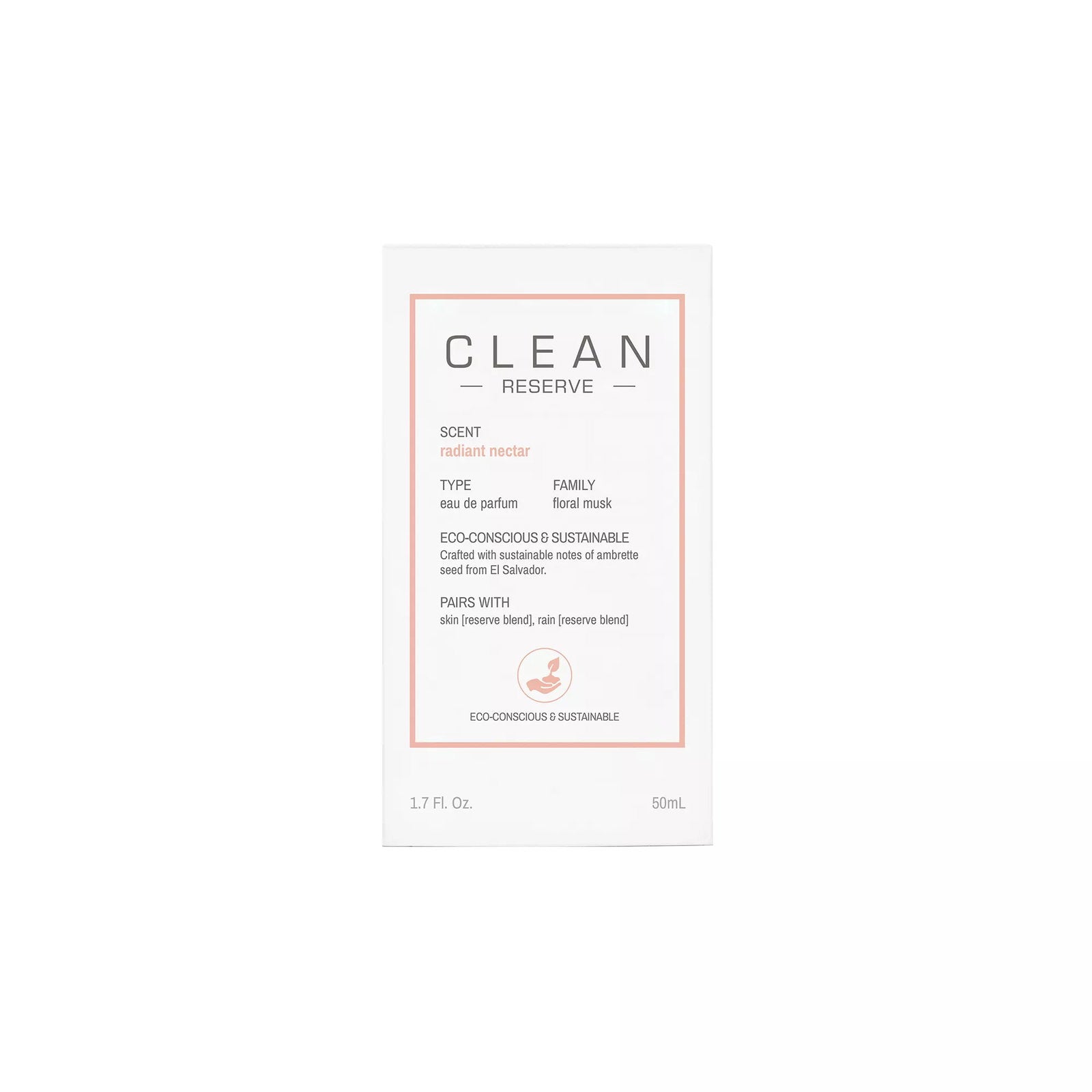 Clean, Reserve - Radiant Nectar, Parfymvatten, Unisex, Påfyllning, Påfyllningsbar, 50 ml