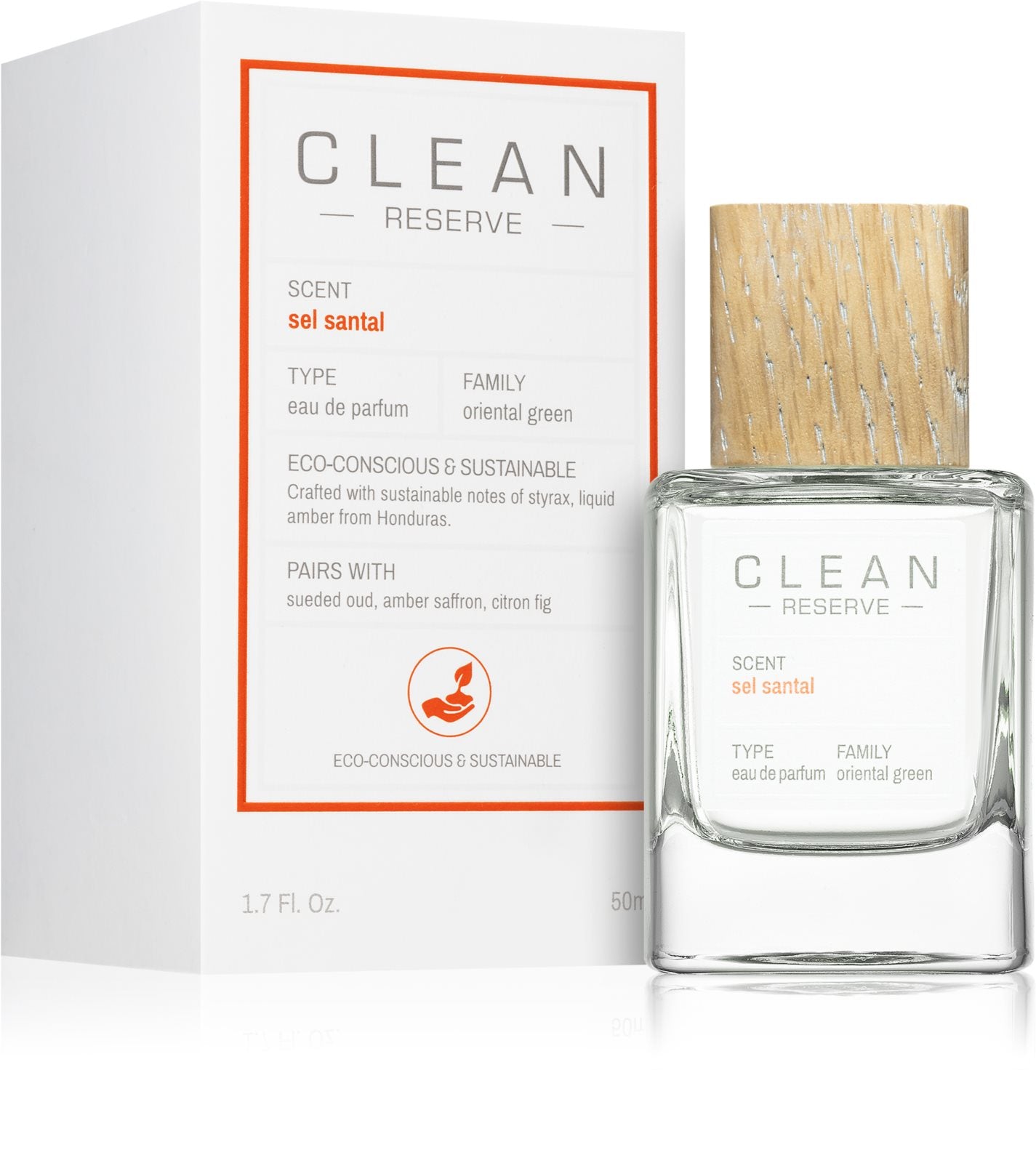 Clean, Reserve - Sel Santal, Parfymvatten, Unisex, Påfyllning, Påfyllningsbar, 50 ml