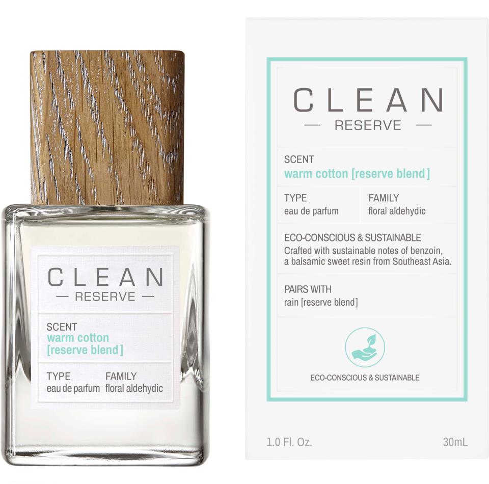 Clean, Reserve - Warm Cotton [Reserve Blend], Parfymvatten, Unisex, 30 ml