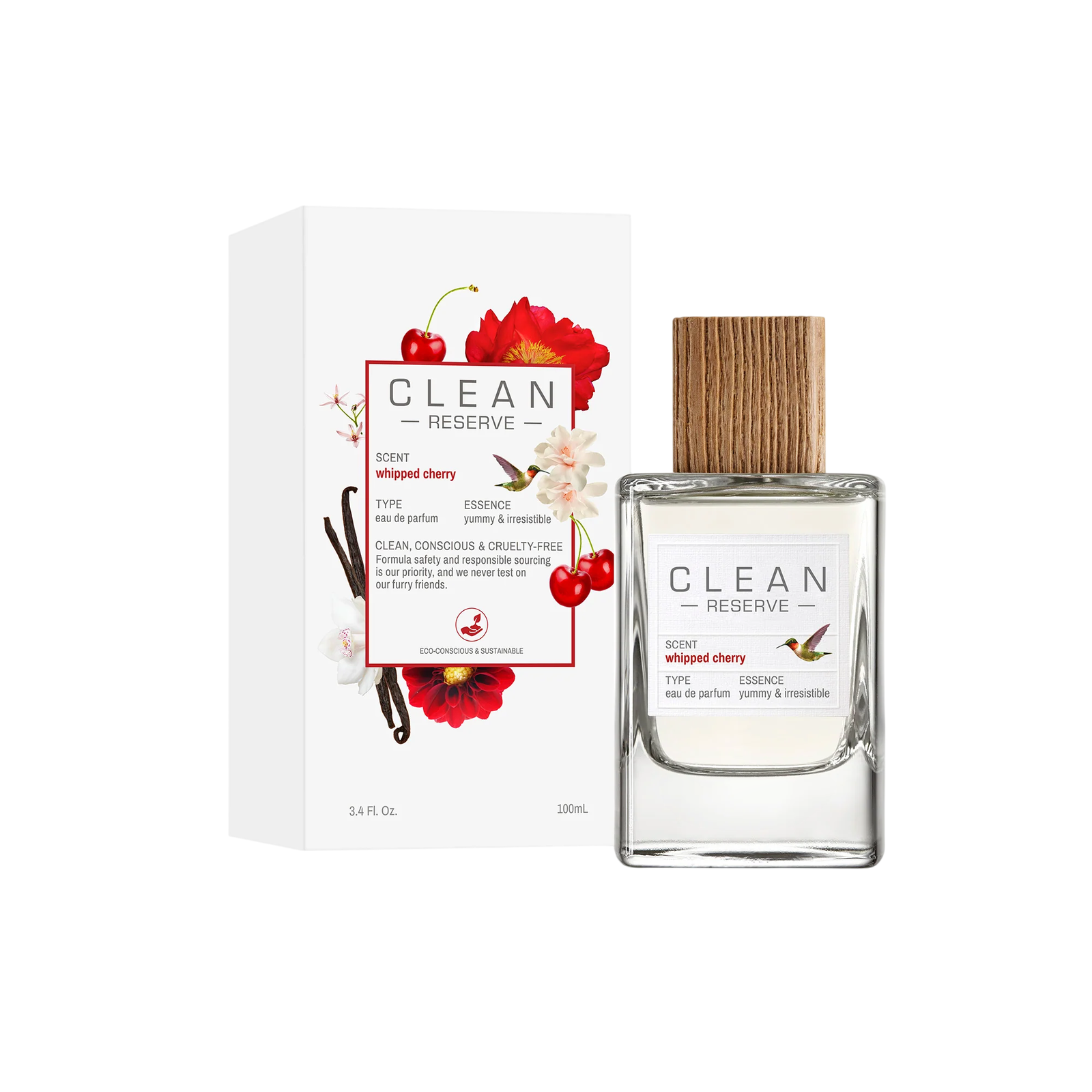 Clean, Whipped Cherry, Parfymvatten, Unisex, 100 ml
