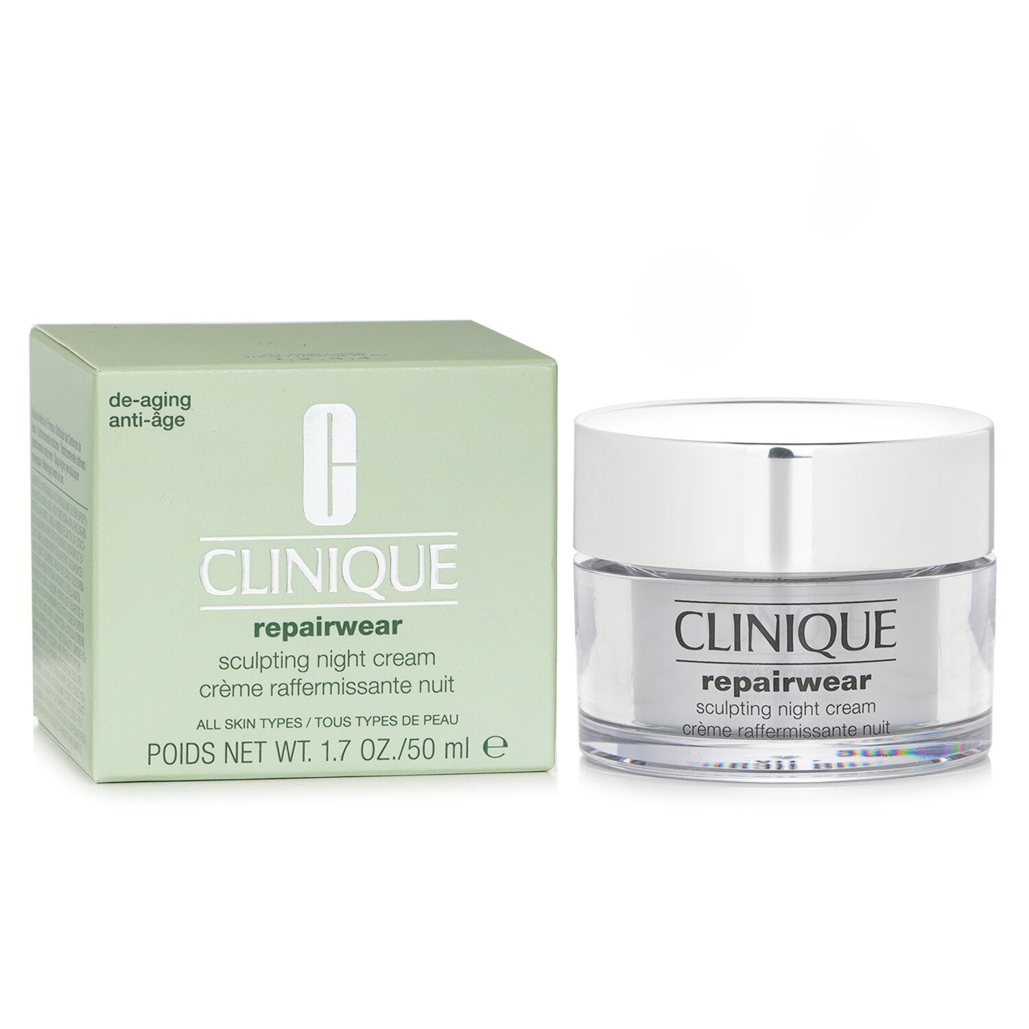 Clinique, Repairwear, Skulptur, Natt, Grädde, För ansiktet, 50 ml