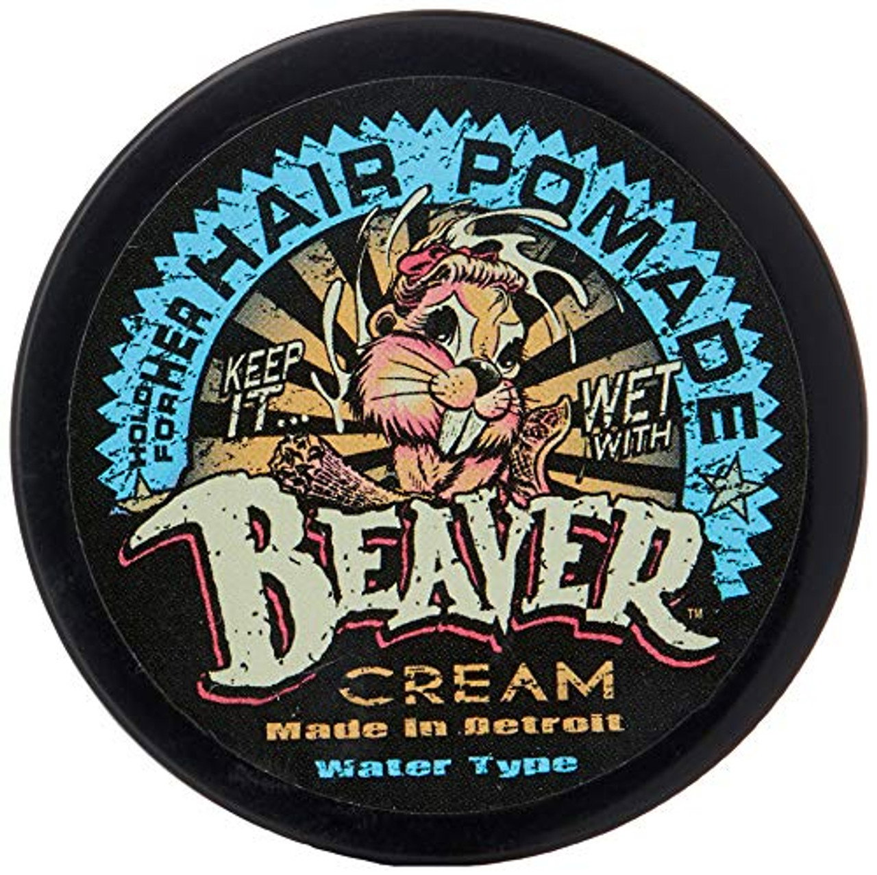 Cock Grease, Beaver Cream Water Type, Hårstylingpomada, Glansig finish, Lätt till medium stadga, 50 g