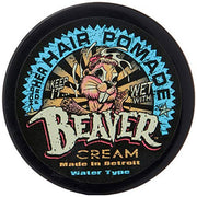 Cock Grease, Beaver Cream Water Type, Hårstylingpomada, Glansig finish, Lätt till medium stadga, 50 g