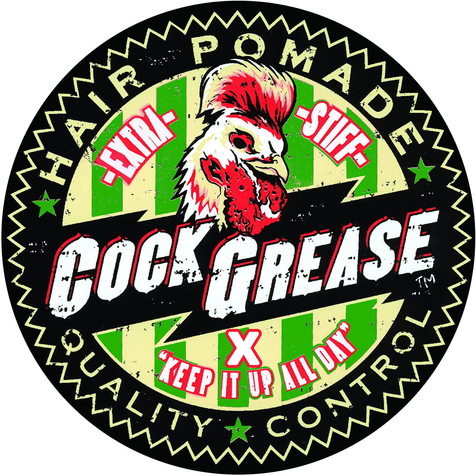 Cock Grease, Extra Slick No X, Hårstylingpomada, Glansig finish, Extra stadga, 100 g
