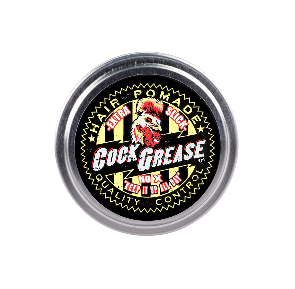 Cock Grease, Extra Slick No X, Hårstylingpomada, Glansig finish, Extra stadga, 50 g