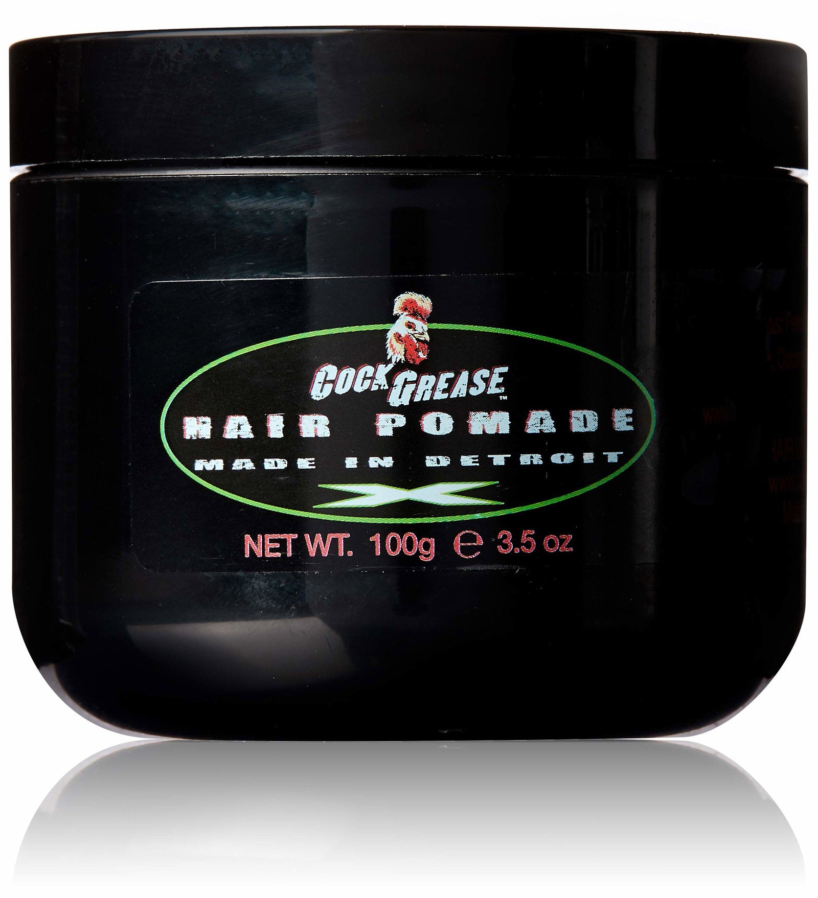 Cock Grease, Extra Stiff X, Hårstylingpomada, Glansig finish, Extra stadga, 100 g
