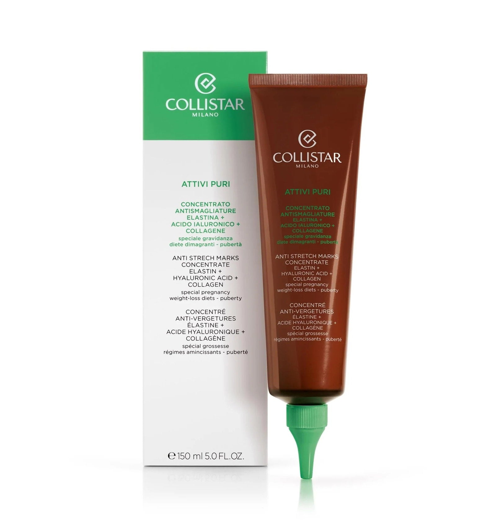 Collistar, Anti Stretch Marks Concentrate, Hyaluronsyra och kollagen, Grädde, 150 ml