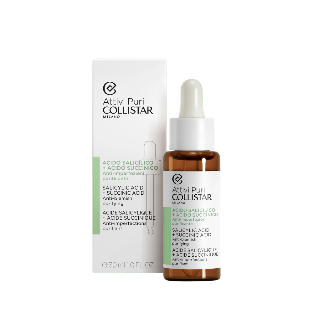 Collistar, Attivi Puri, Salicylic Acid + Succinic Acid, Exfolierande serum, 30 ml
