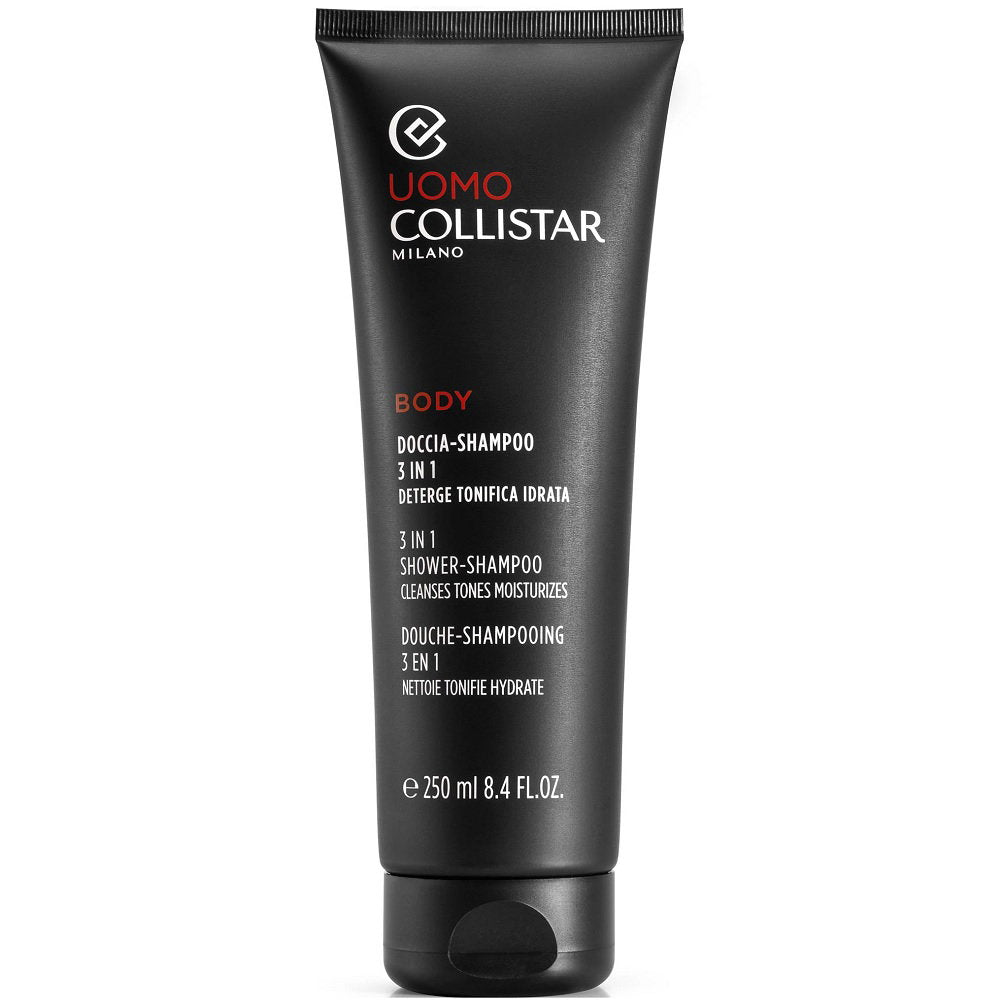 Collistar, Uomo, Hårschampo, balsam & duschgel 3-i-1, Städning, 250 ml
