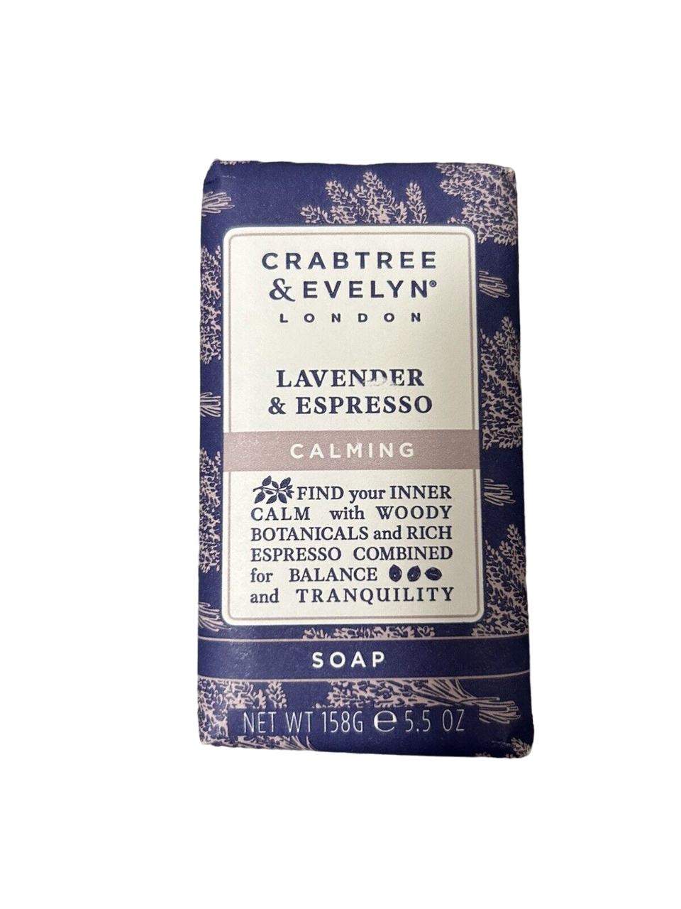 Crabtree & Evelyn, Lavender & Espresso, Lugnande, Tvålbar, 158 g