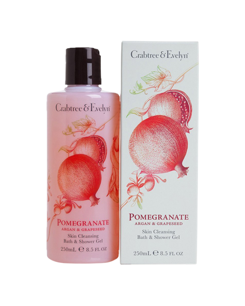 Crabtree & Evelyn, Pomegranate, Argan & Grapeseed, Rengöring, Duschgel, För alla hudtyper, 250 ml