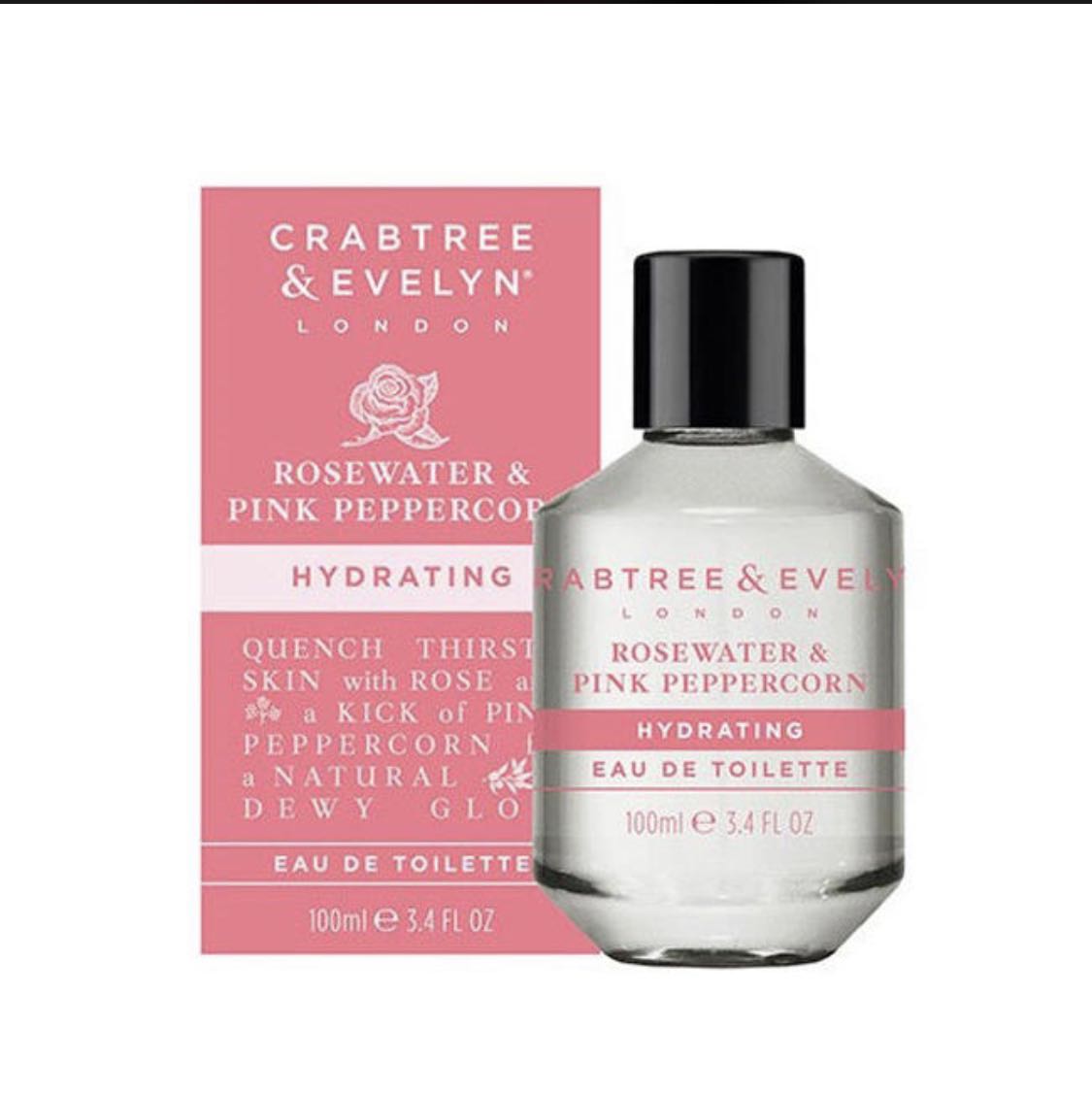 Crabtree & Evelyn, Rosewater & Pink Peppercorn, Eau de Toilette, För kvinnor, 100 ml