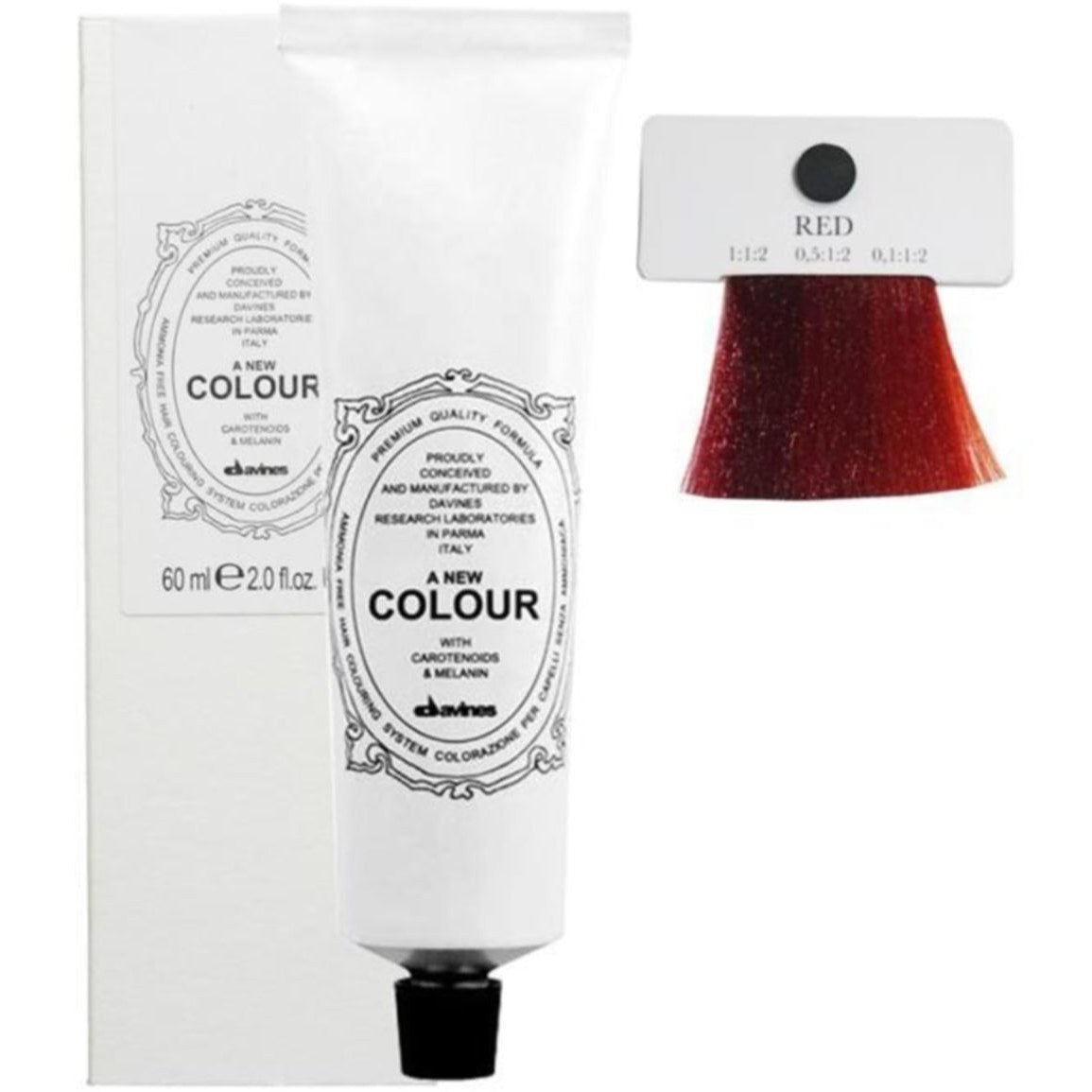 Davines, A New Colour, Permanent hårfärg, Röd, 60 ml