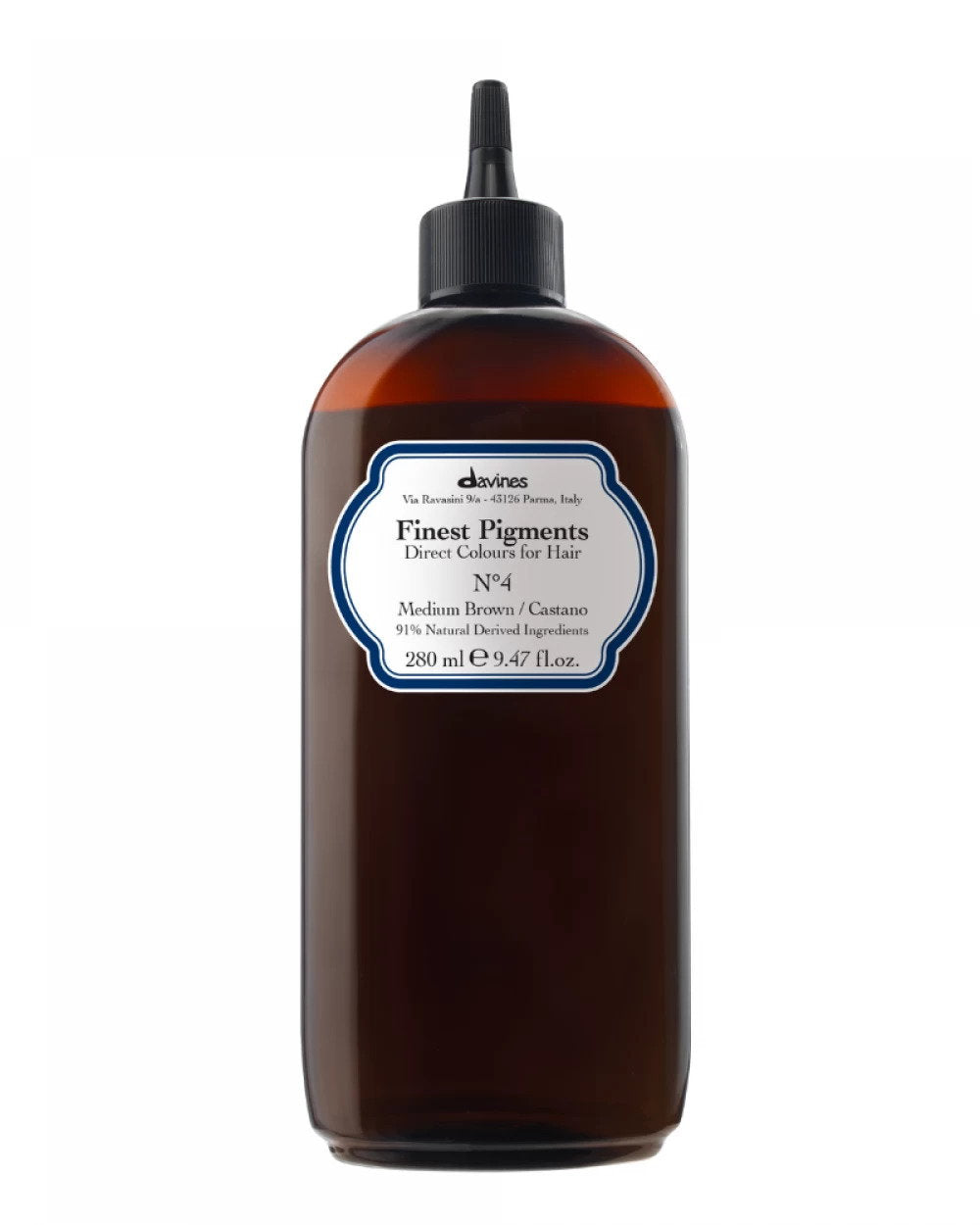 Davines, Finest Gloss, Naturliga ingredienser, Hårfärgningspigment, N.4 Medium Brown, 280 ml