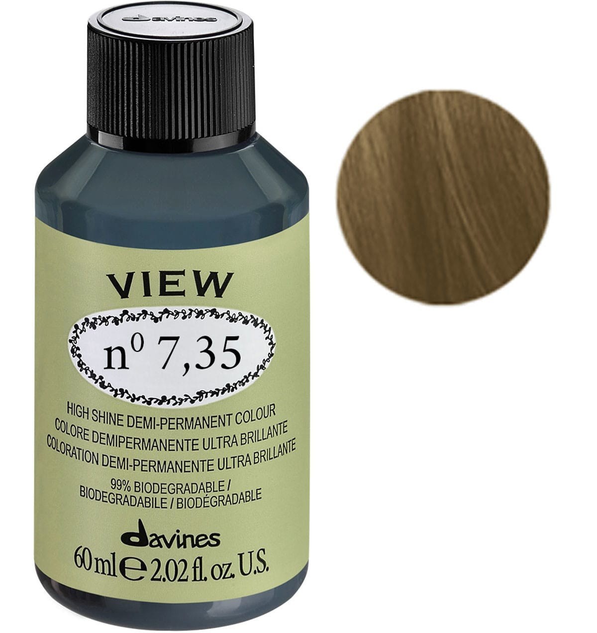 Davines, View, Semi-permanent hårfärg, 7.35 , 60 ml